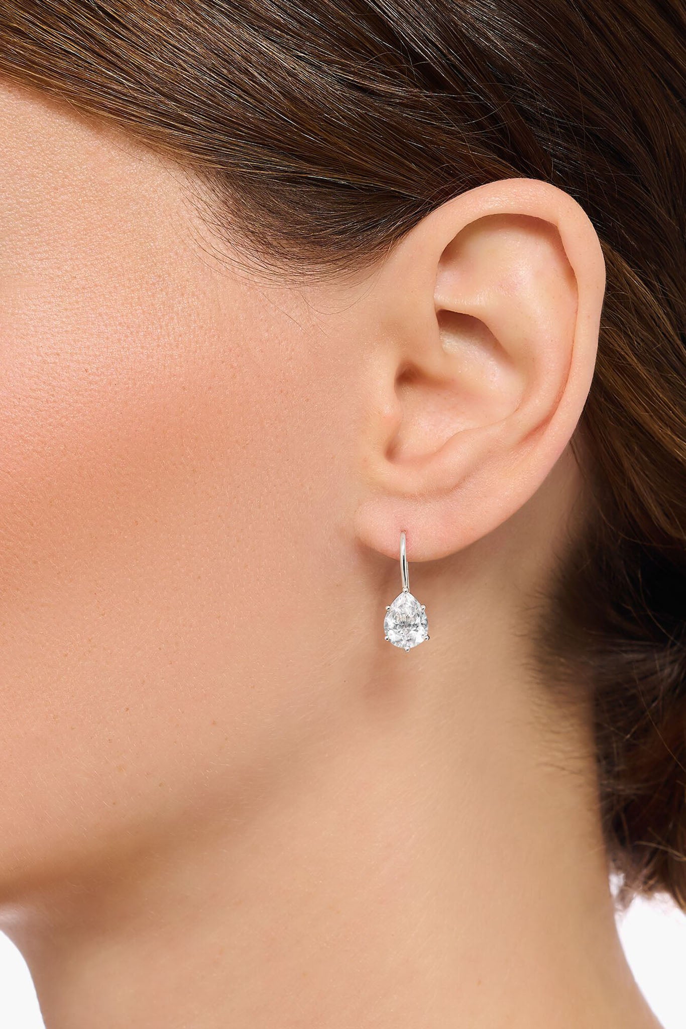 Thomas Sabo Drop White Zirconia hopeiset korvakorut