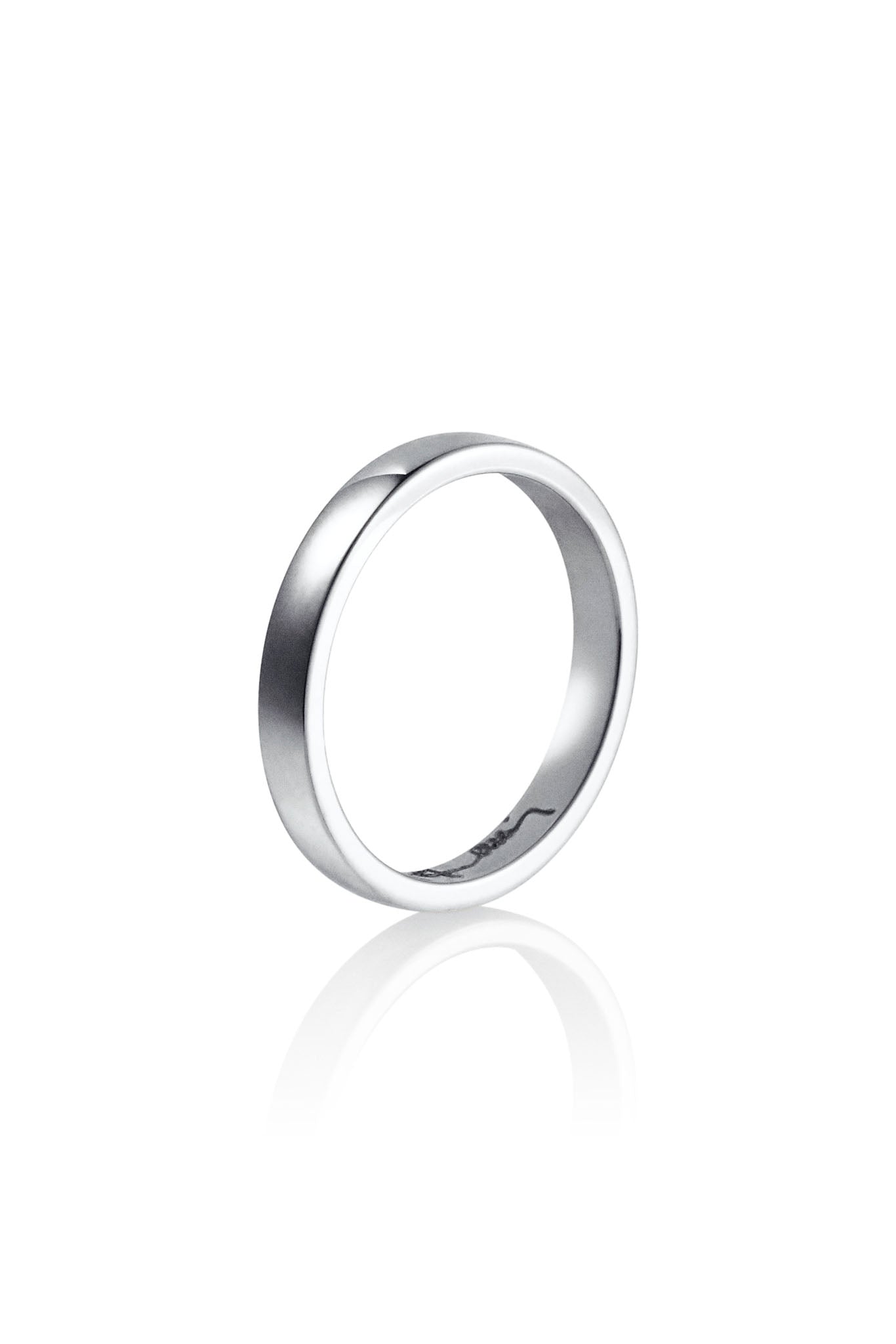 Efva Attling Half Round Thin Ring valkokultainen sormus