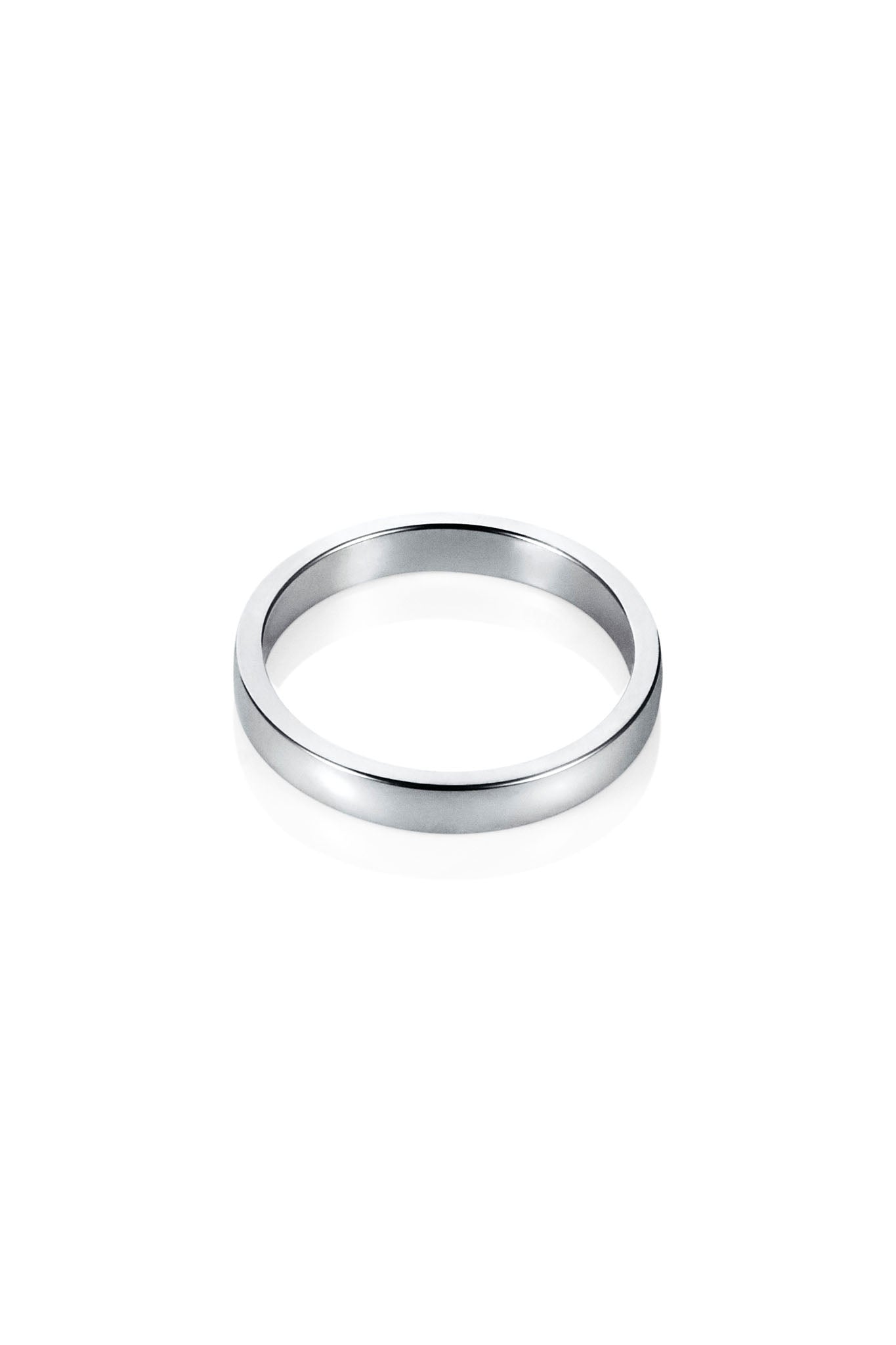 Efva Attling Half Round Thin Ring valkokultainen sormus