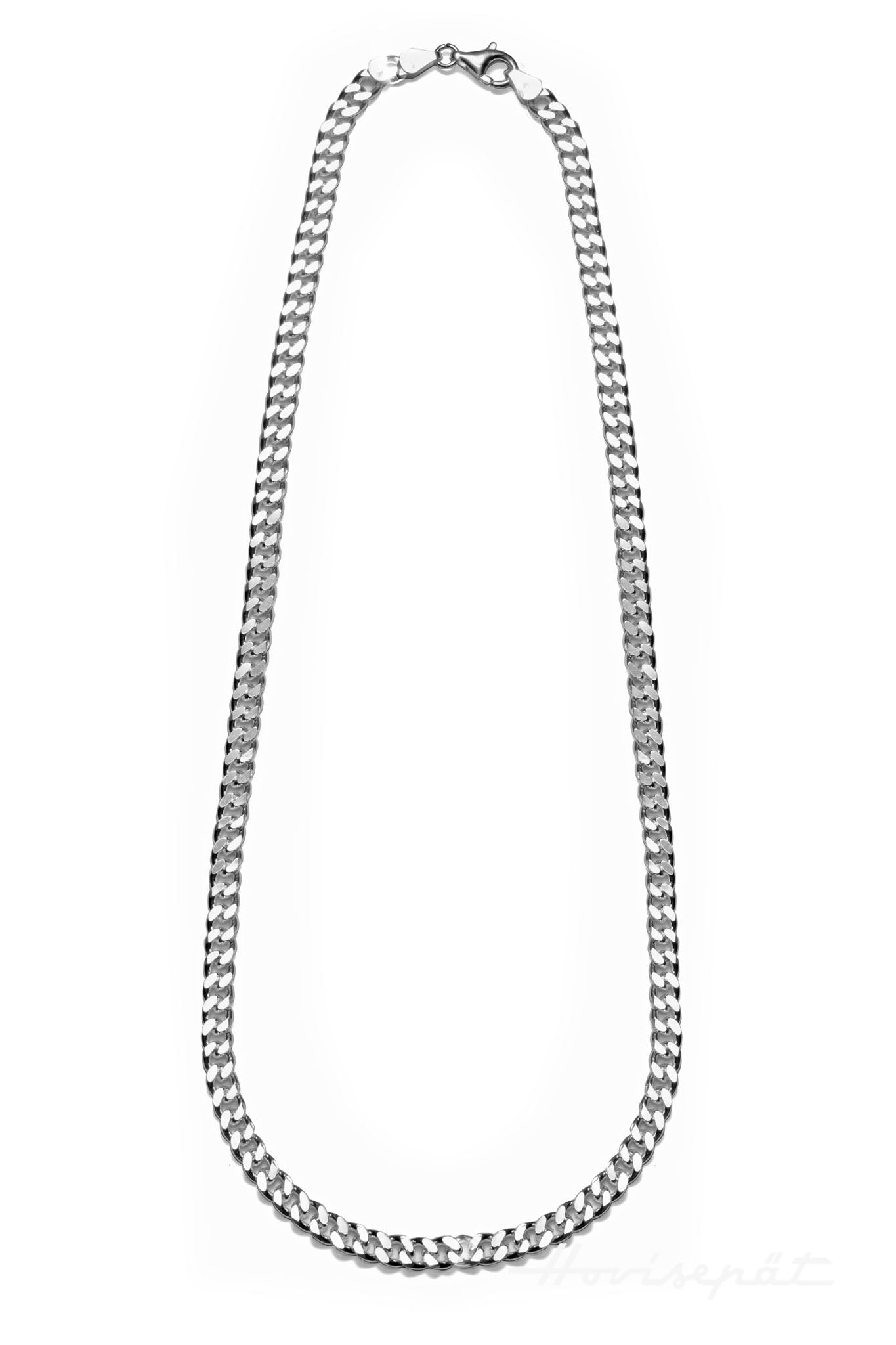Hopeinen panssariketju kaulakoru 5,5mm 42cm