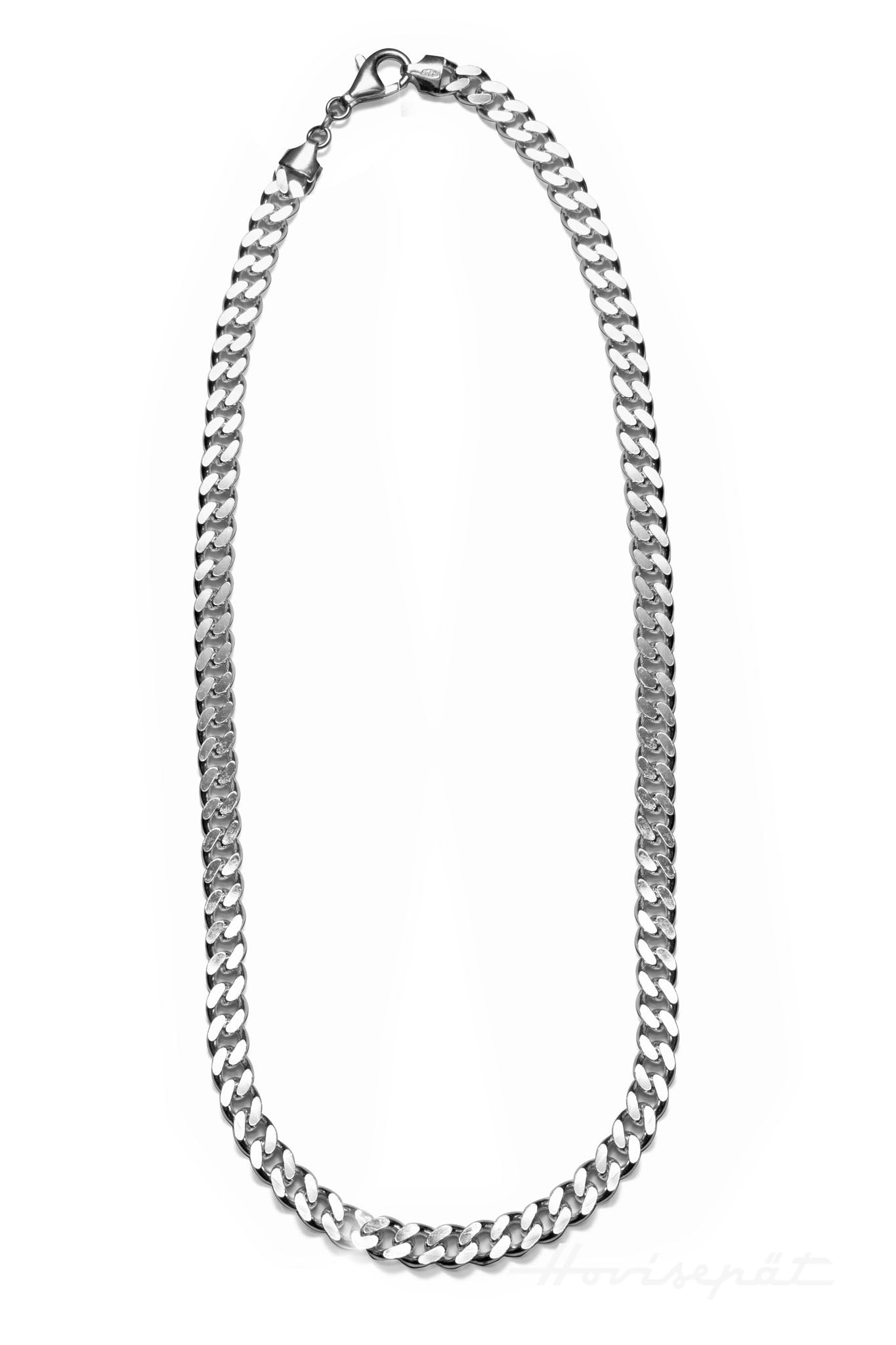 Hopeinen panssariketju kaulakoru 7,1mm 45cm