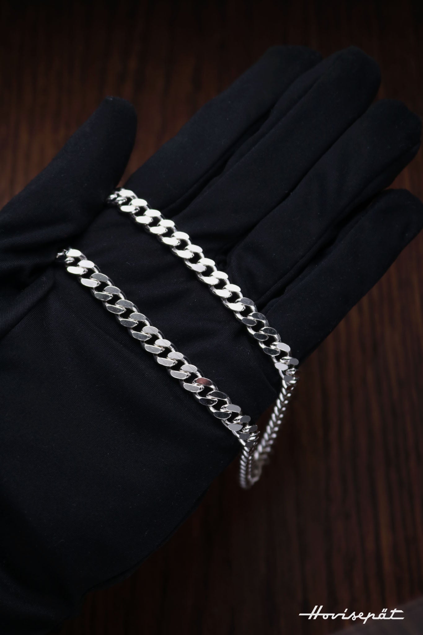 Hopeinen panssariketju kaulakoru 7,1mm 45cm