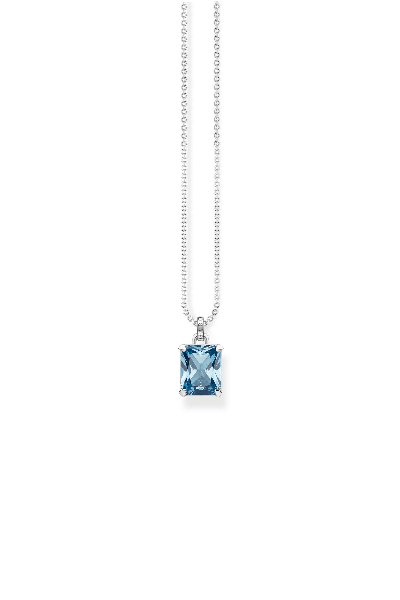 Thomas Sabo Blue Stone hopeinen kaulakoru Säädettävä:40/45cm