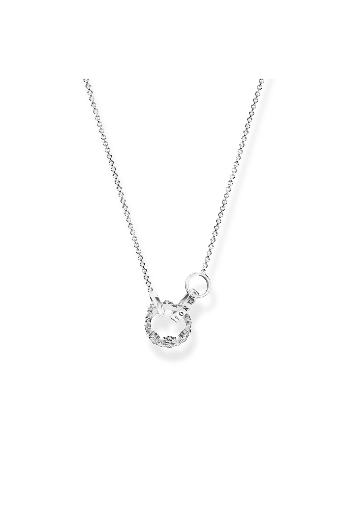 Thomas Sabo Kruunu hopeinen kaulakoru Säädettävä:40/45cm