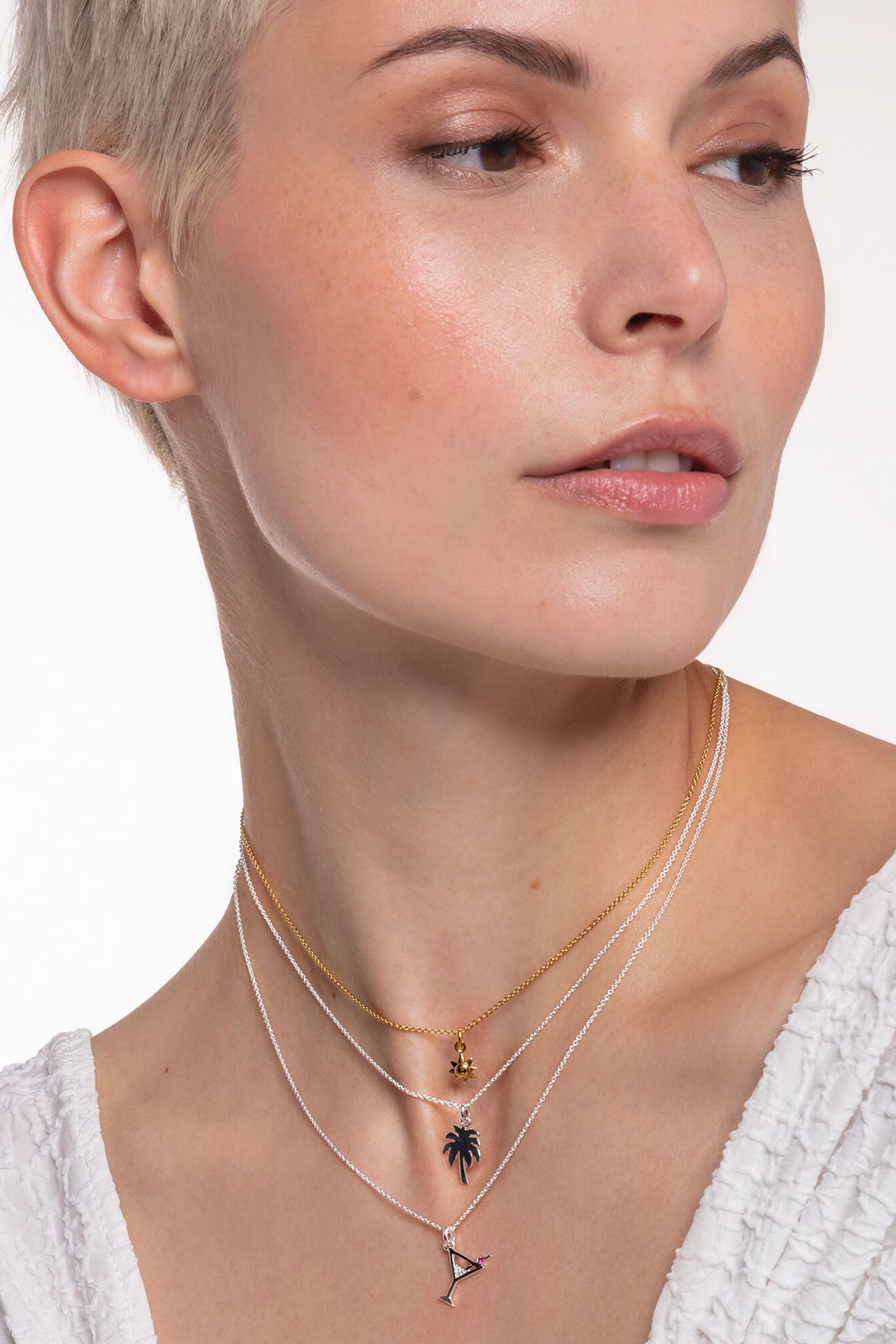 Thomas Sabo Cocktail hopeinen kaulakoru Säädettävä:38/45cm