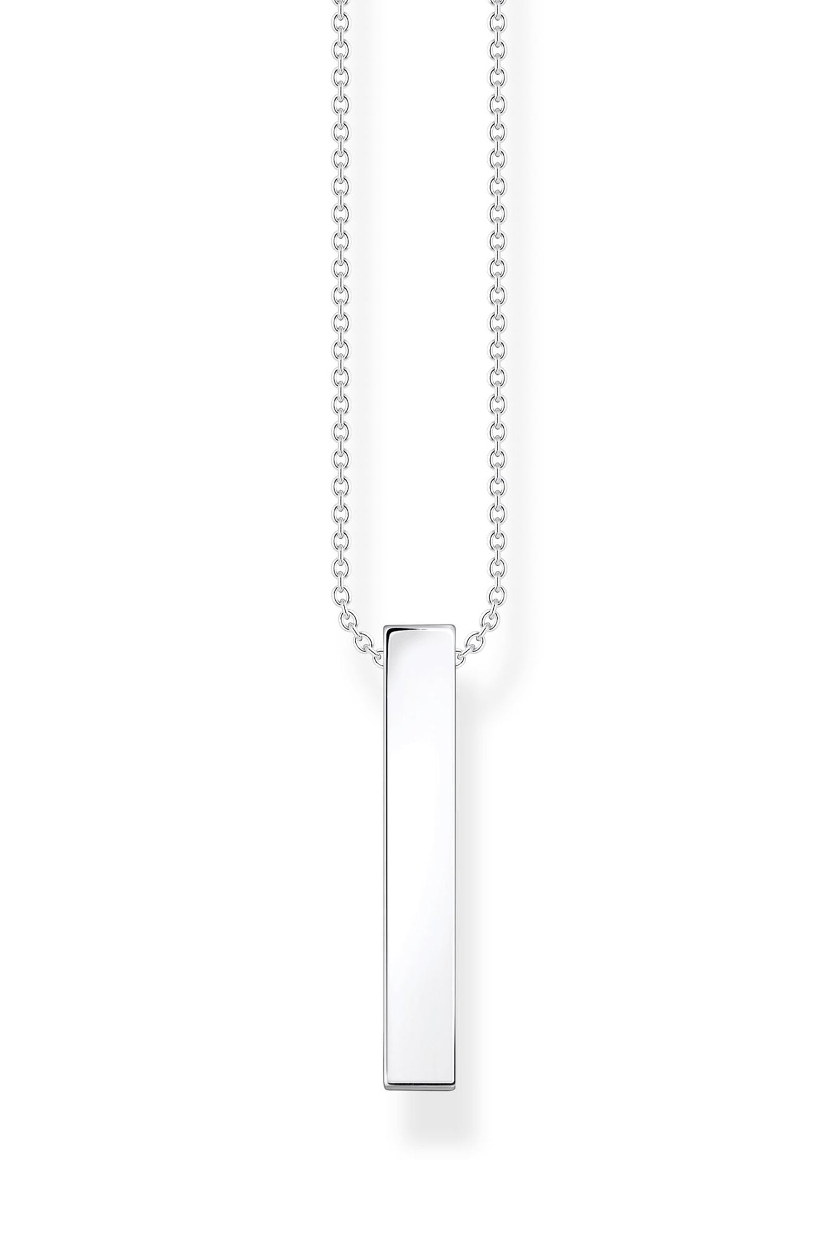 Thomas Sabo Bar black stones hopeinen kaulakoru Säädettävä:40/45cm