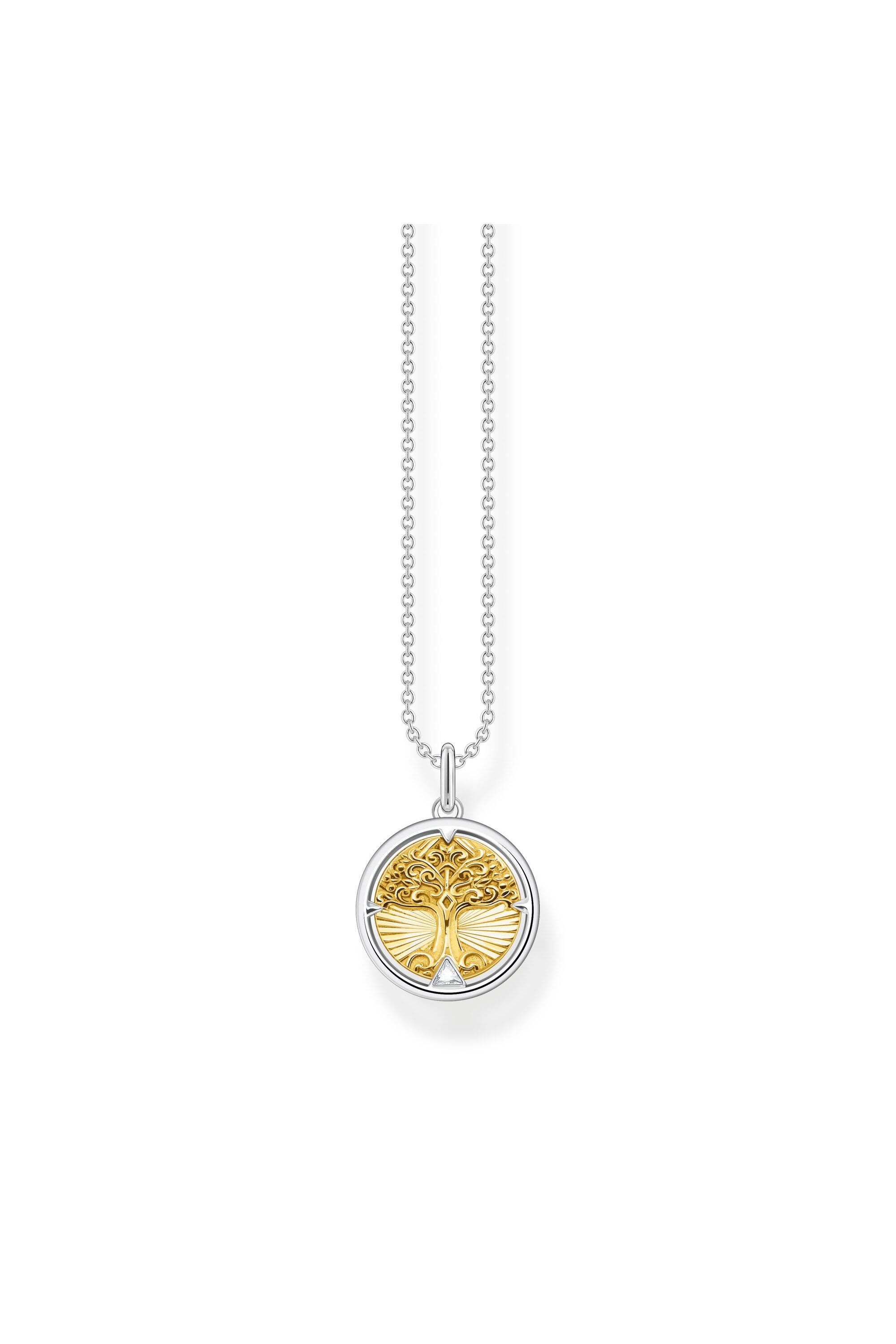 Thomas Sabo Elämänpuu kullattu amuletti hopeinen kaulakoru Default Title