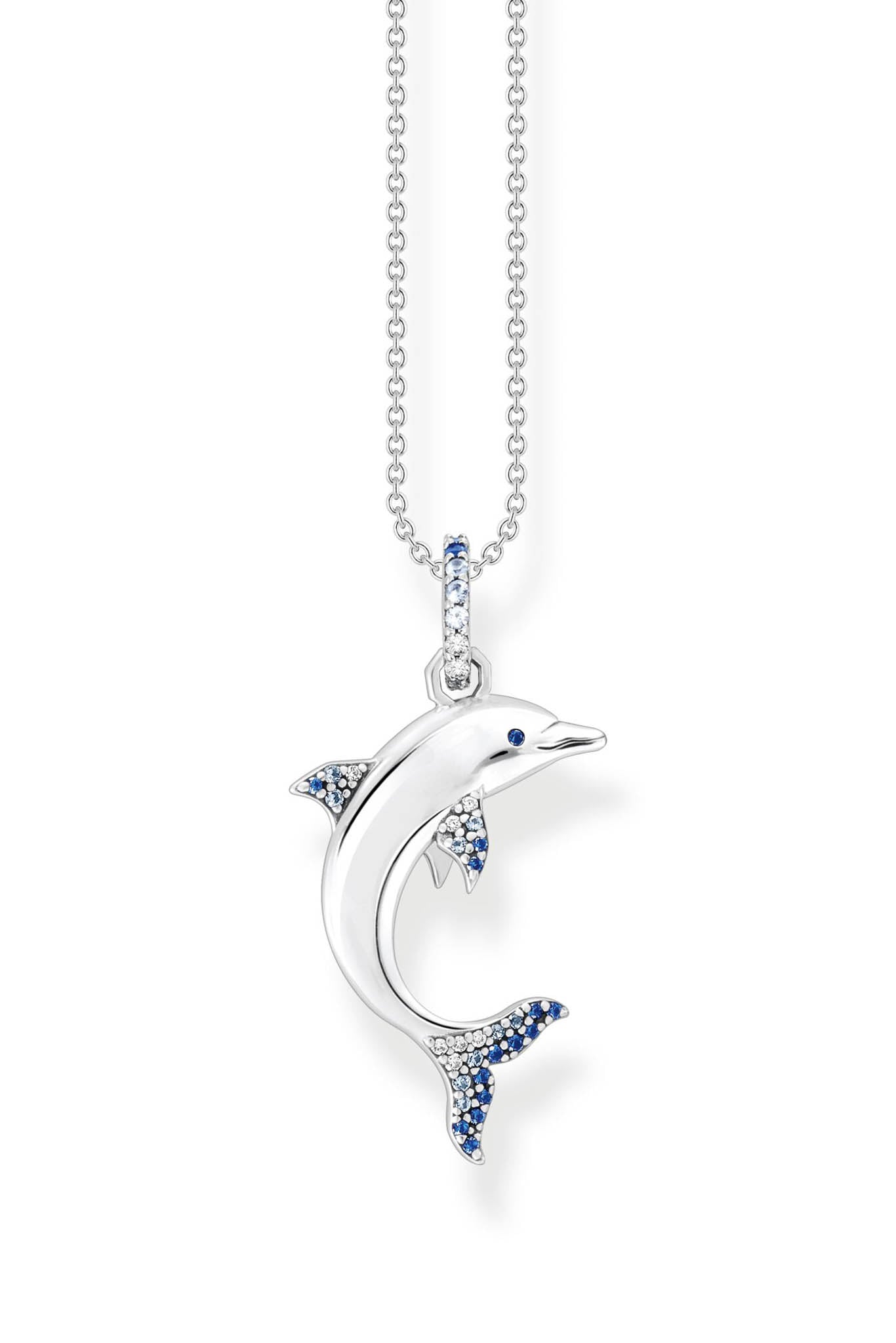 Thomas Sabo Dolphin With Blue Stones kaulakoru Säädettävä:40/45cm