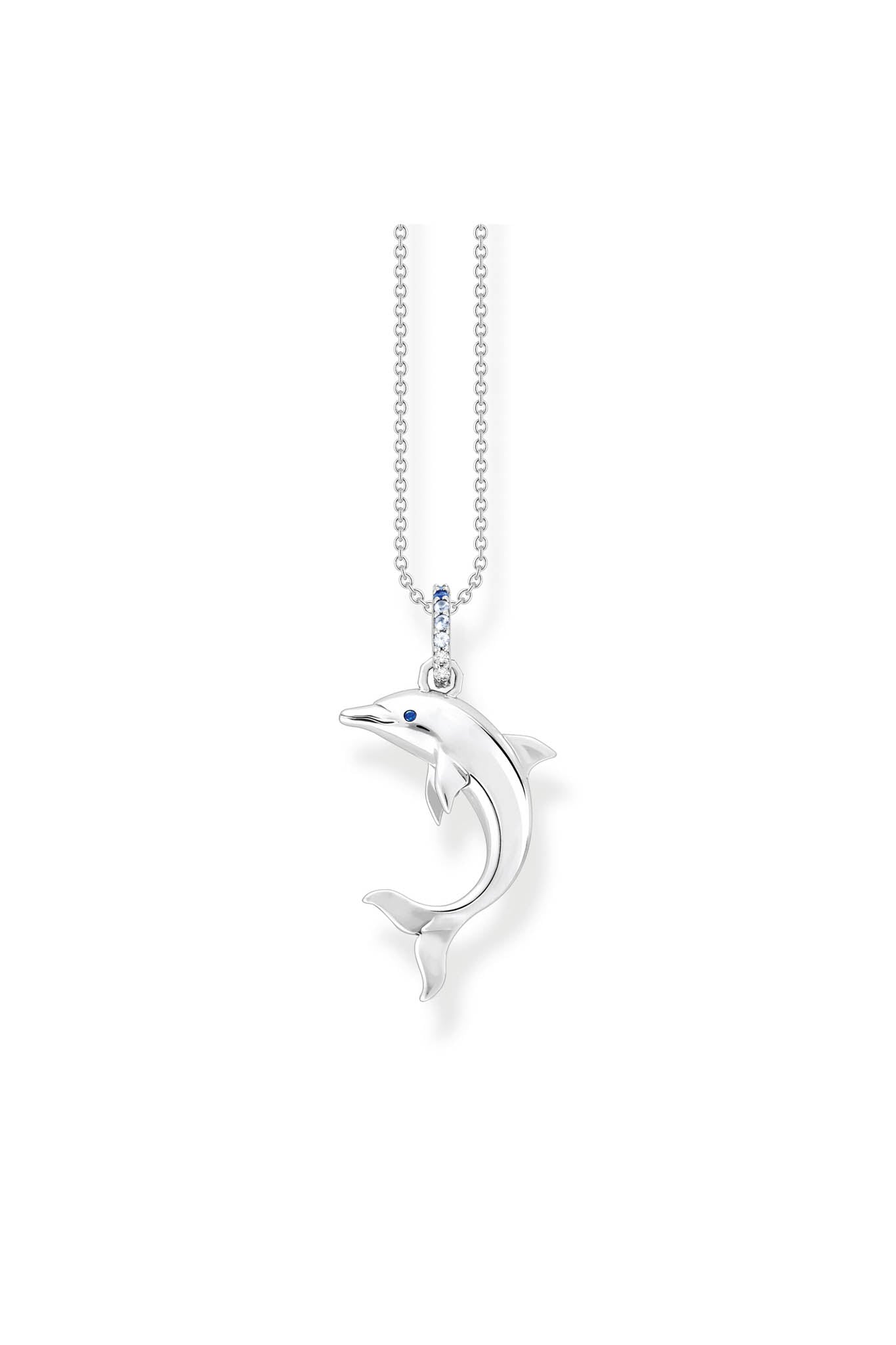Thomas Sabo Dolphin With Blue Stones kaulakoru Säädettävä:40/45cm