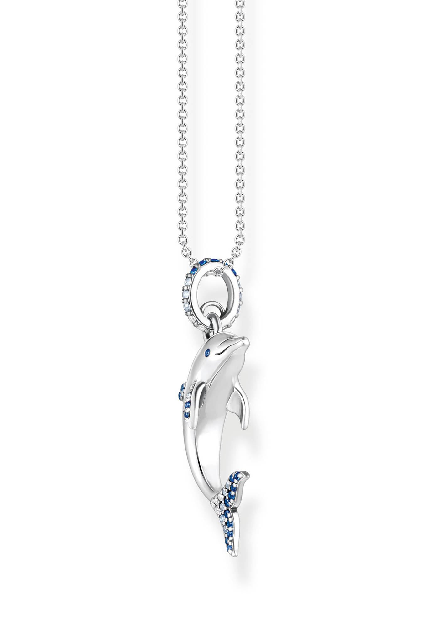 Thomas Sabo Dolphin With Blue Stones kaulakoru Säädettävä:40/45cm