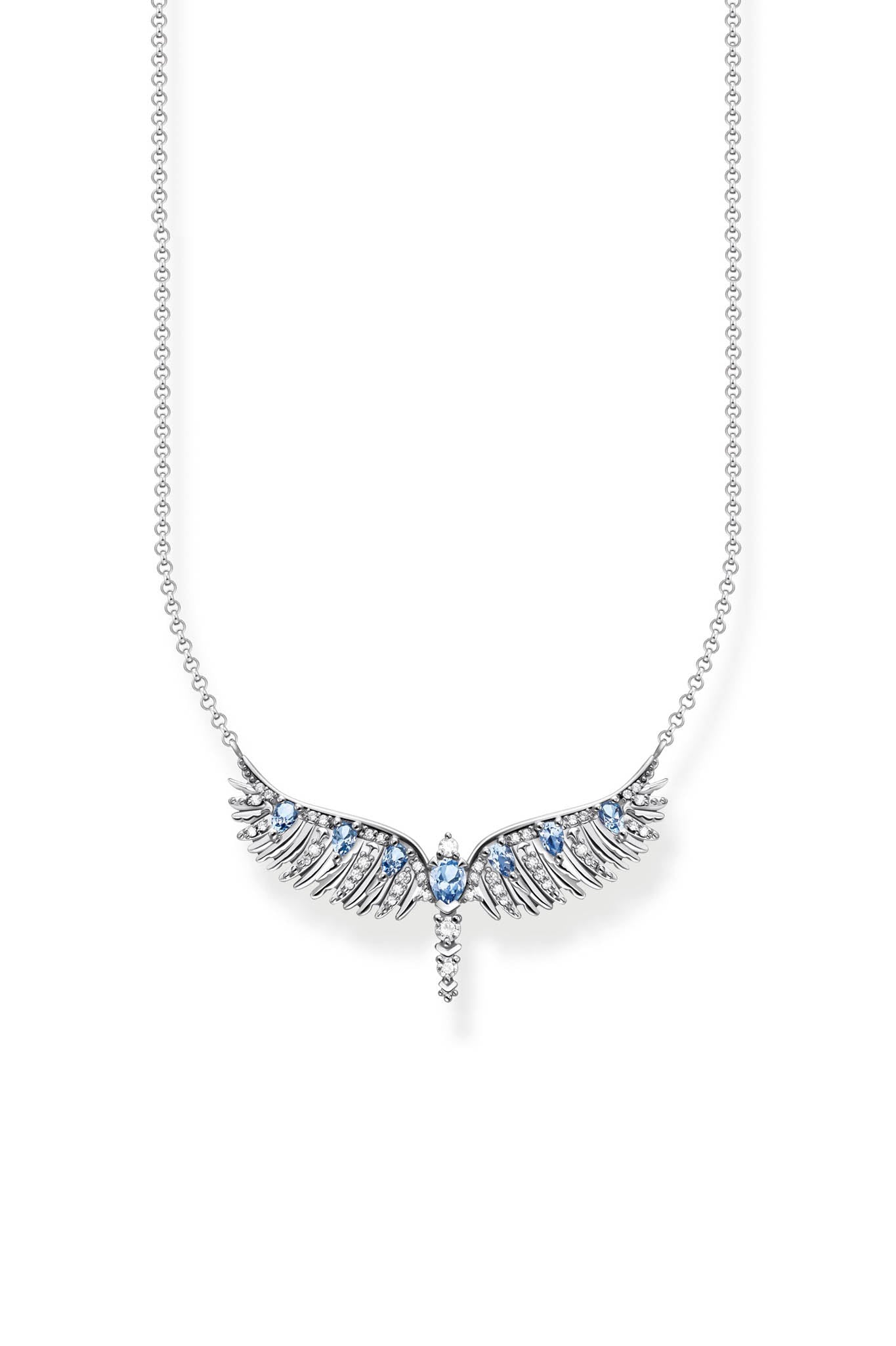 Thomas Sabo Phoenix Wing Blue Stones kaulakoru Säädettävä:40/45cm