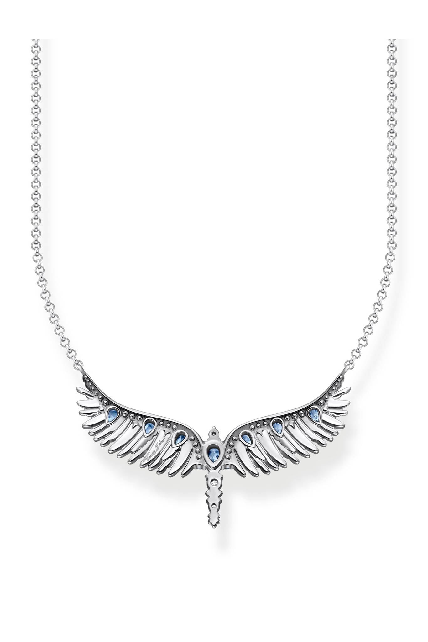 Thomas Sabo Phoenix Wing Blue Stones kaulakoru Säädettävä:40/45cm