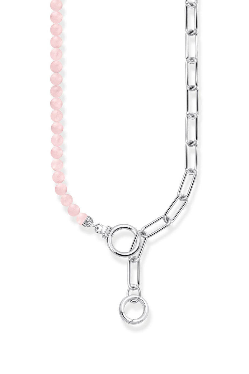 Thomas Sabo Ruusukvartsi link chain hopeinen kaulakoru KE2193-035-9 tuotekuva