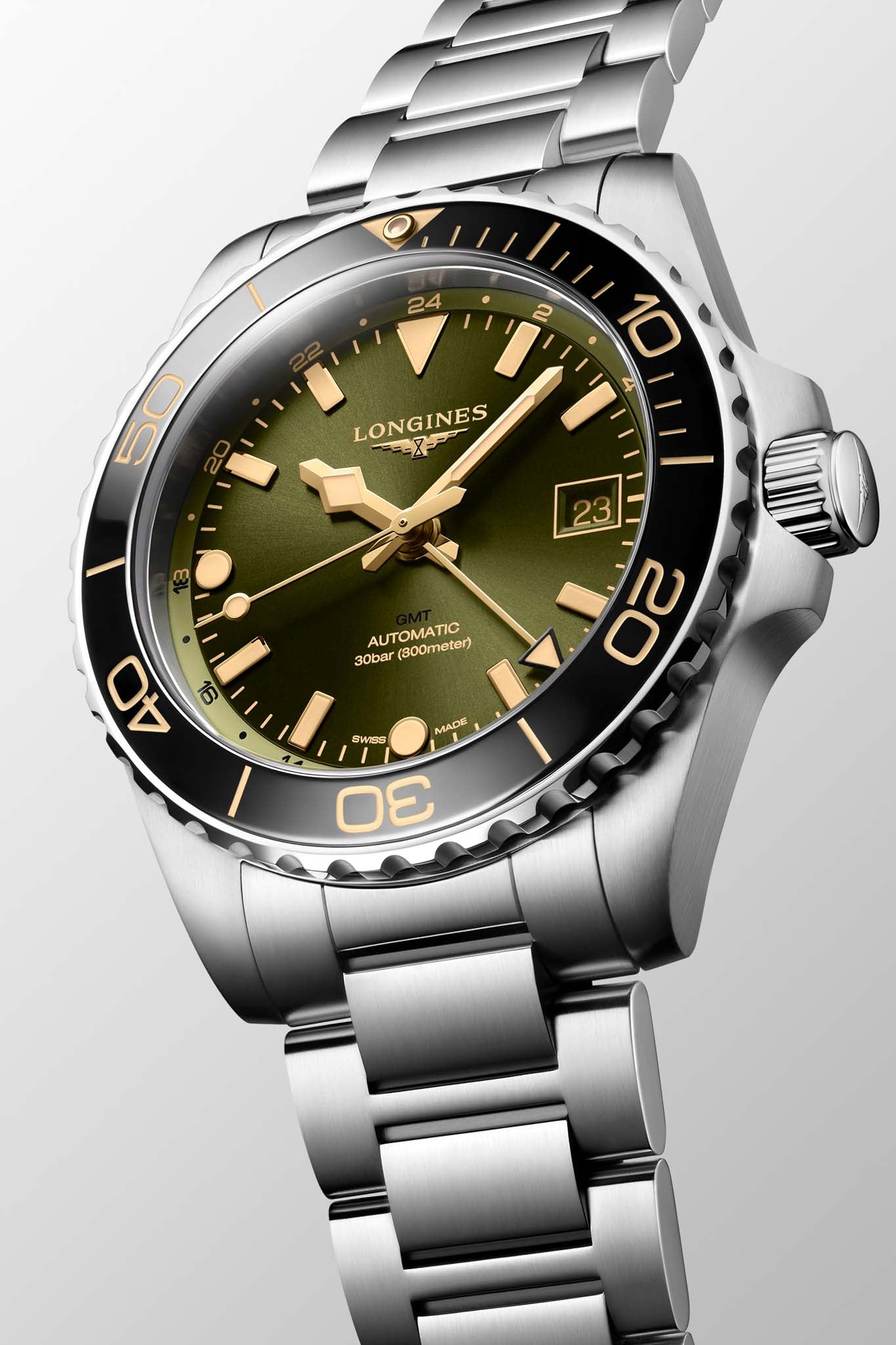 Longines Hydroconquest GMT rannekello