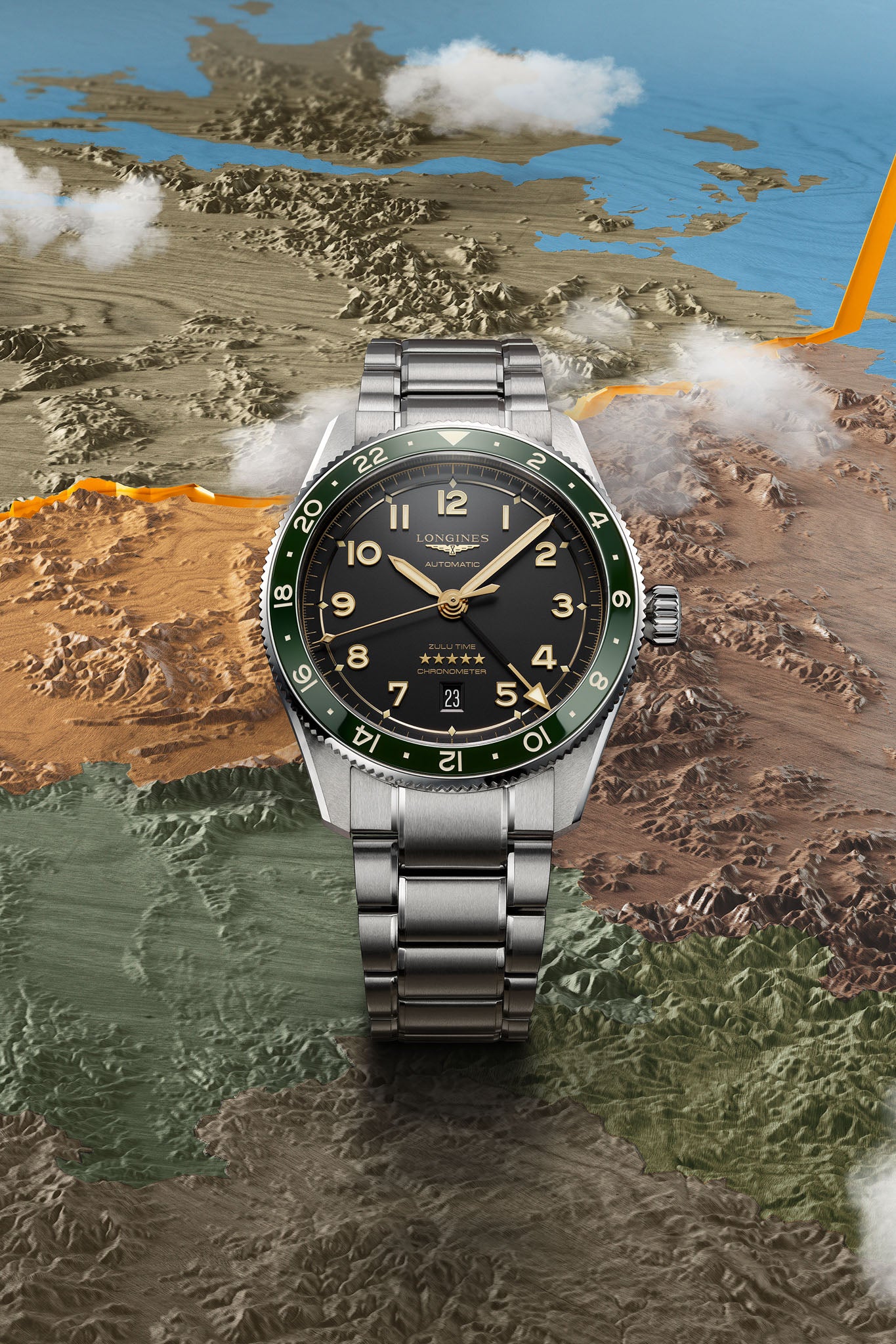 Longines Spirit Zulu Time miesten rannekello Default Title
