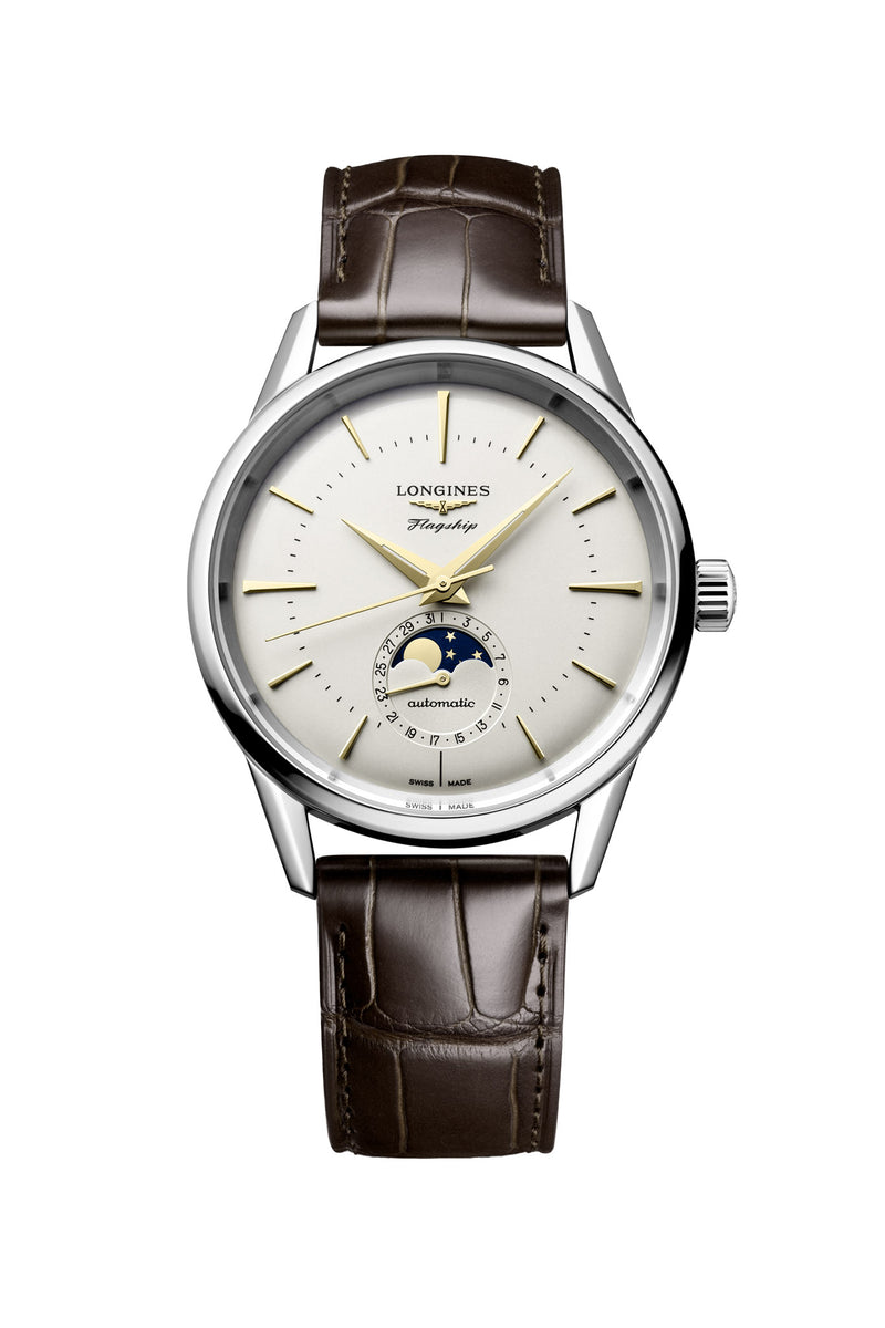 Longines Flagship Heritage Moonphase rannekello L4.815.4.78.2 tuotekuva