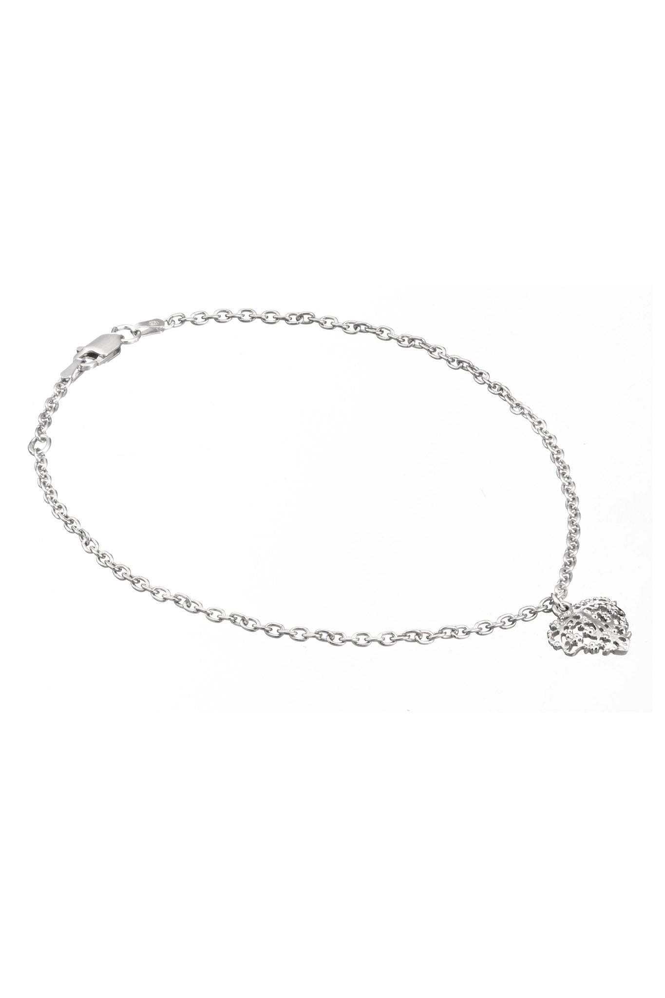 Lumoava Bella hopeinen nilkkakoru