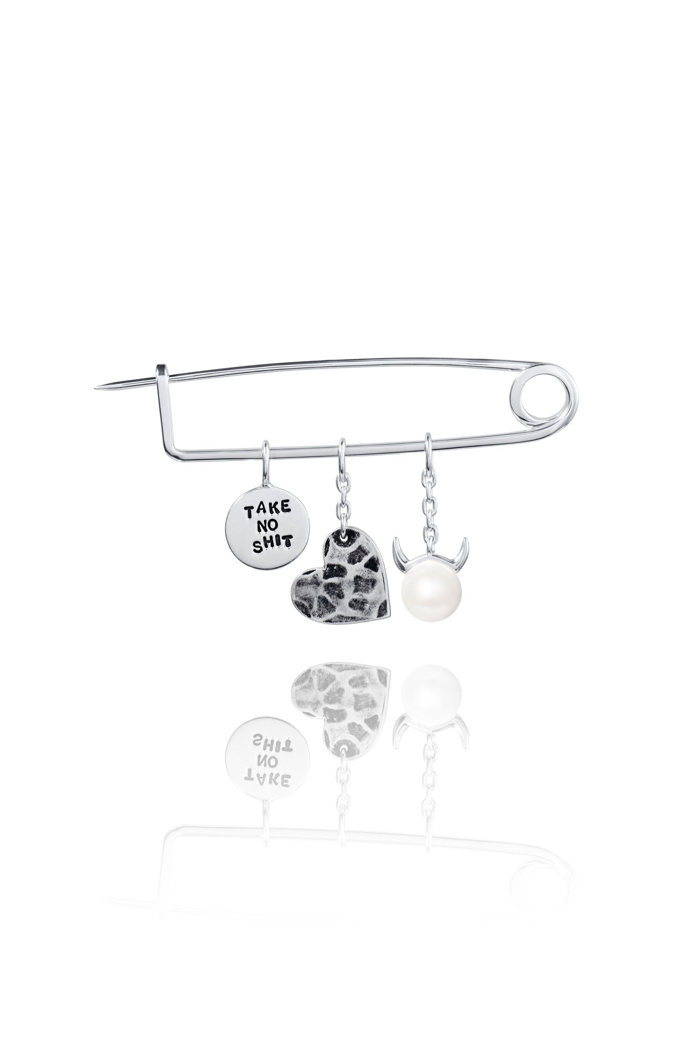 Efva Attling Life Hack Pin hopeinen rintaneula