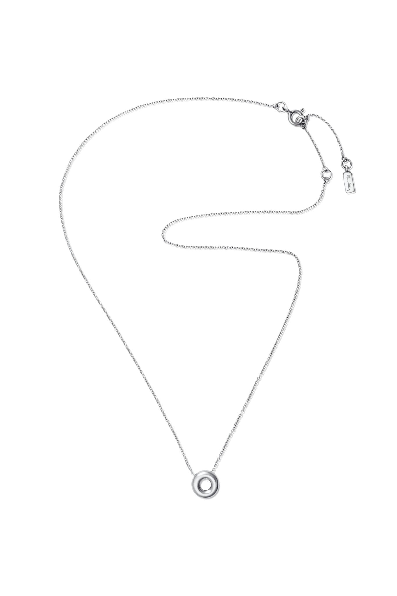 Efva Attling Lifesaver Necklace hopeinen kaulakoru 10-100-02174