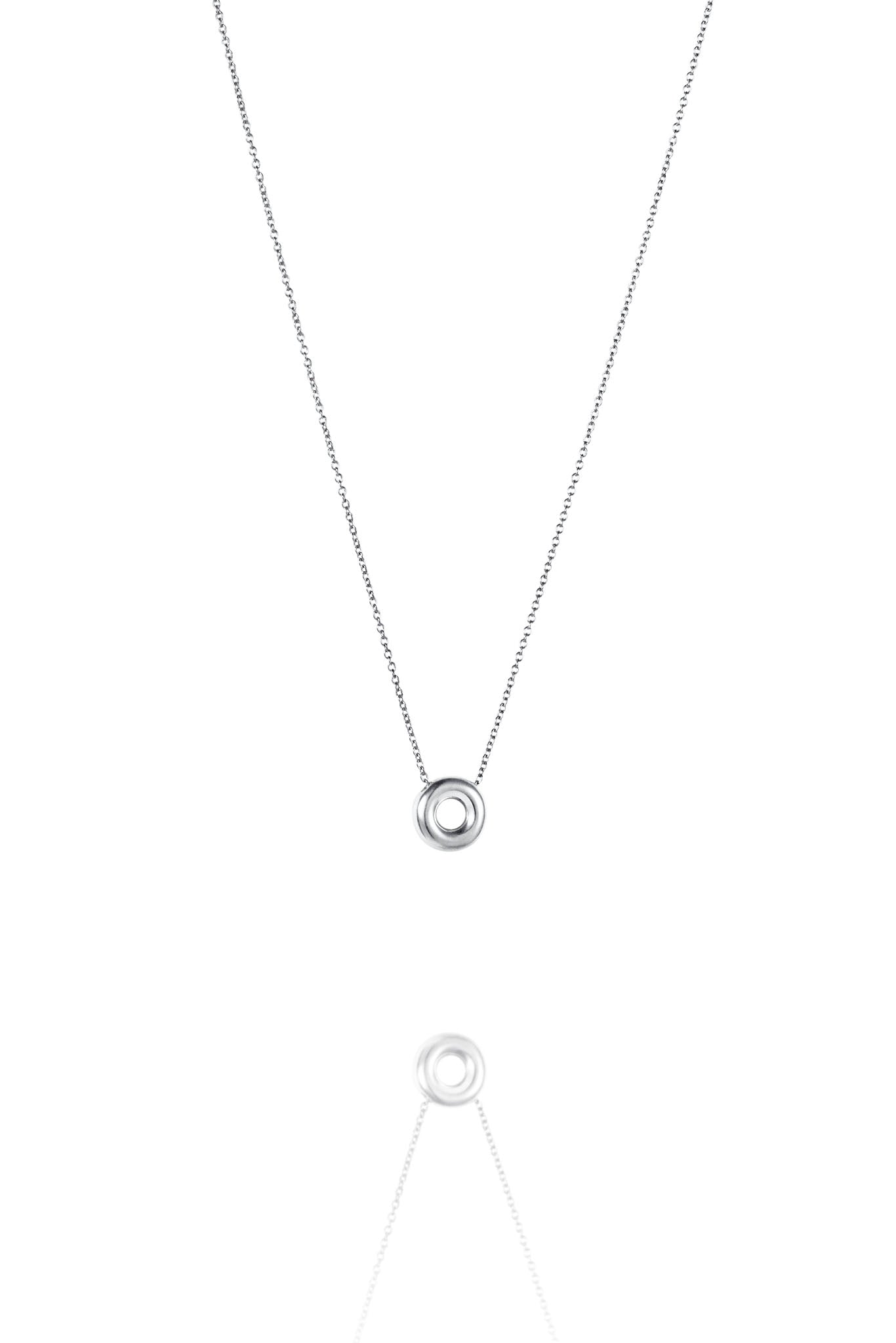 Efva Attling Lifesaver Necklace hopeinen kaulakoru