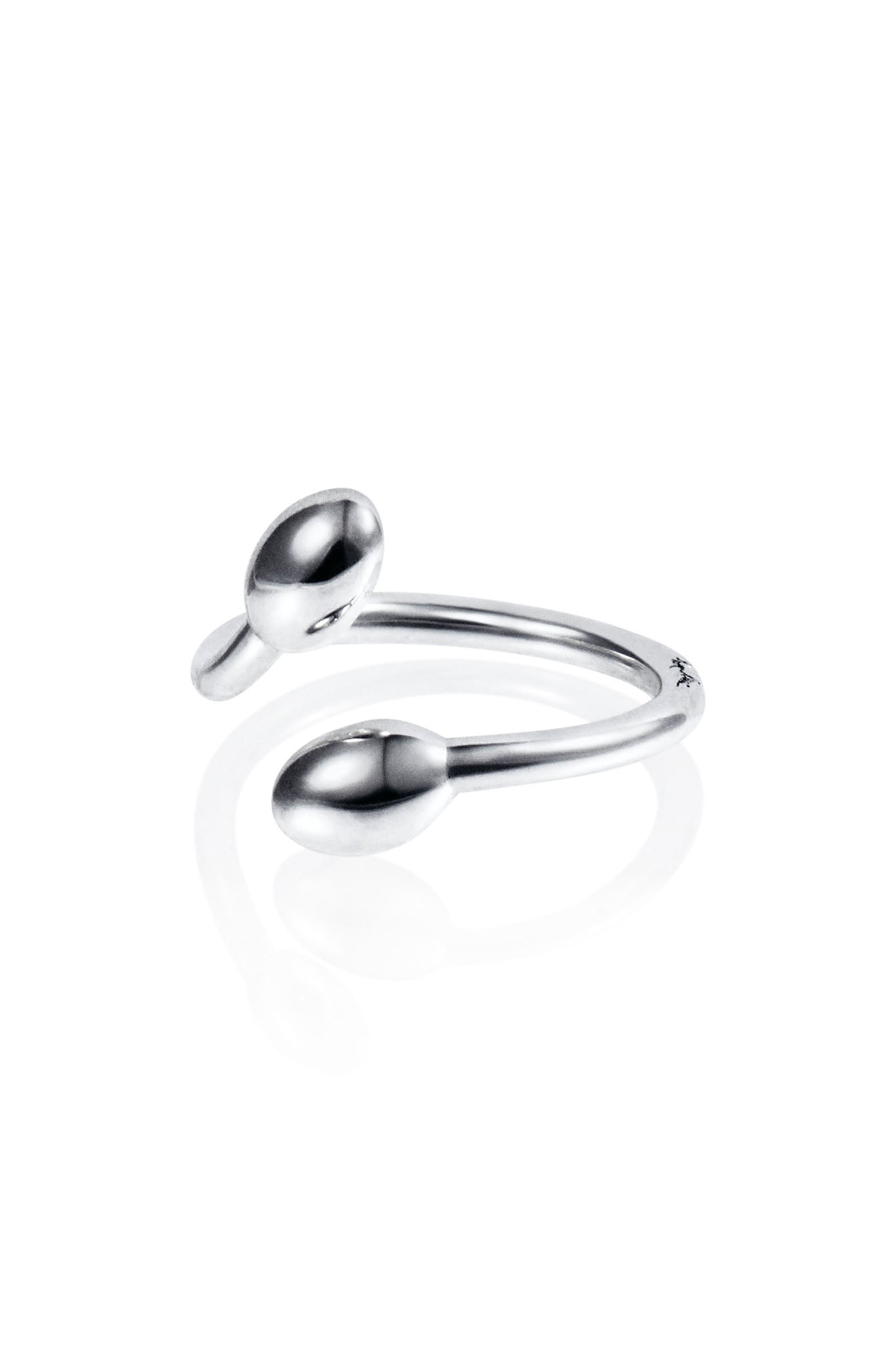 Efva Attling Love Bead Twin Ring hopeinen sormus