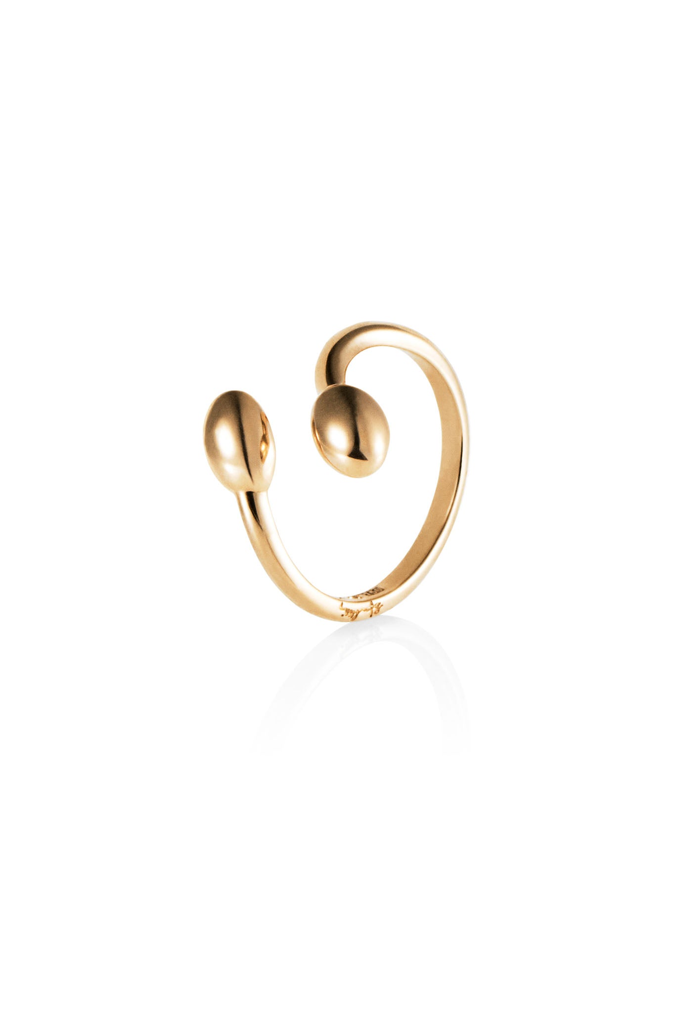 Efva Attling Love Bead Twin Ring kultainen sormus
