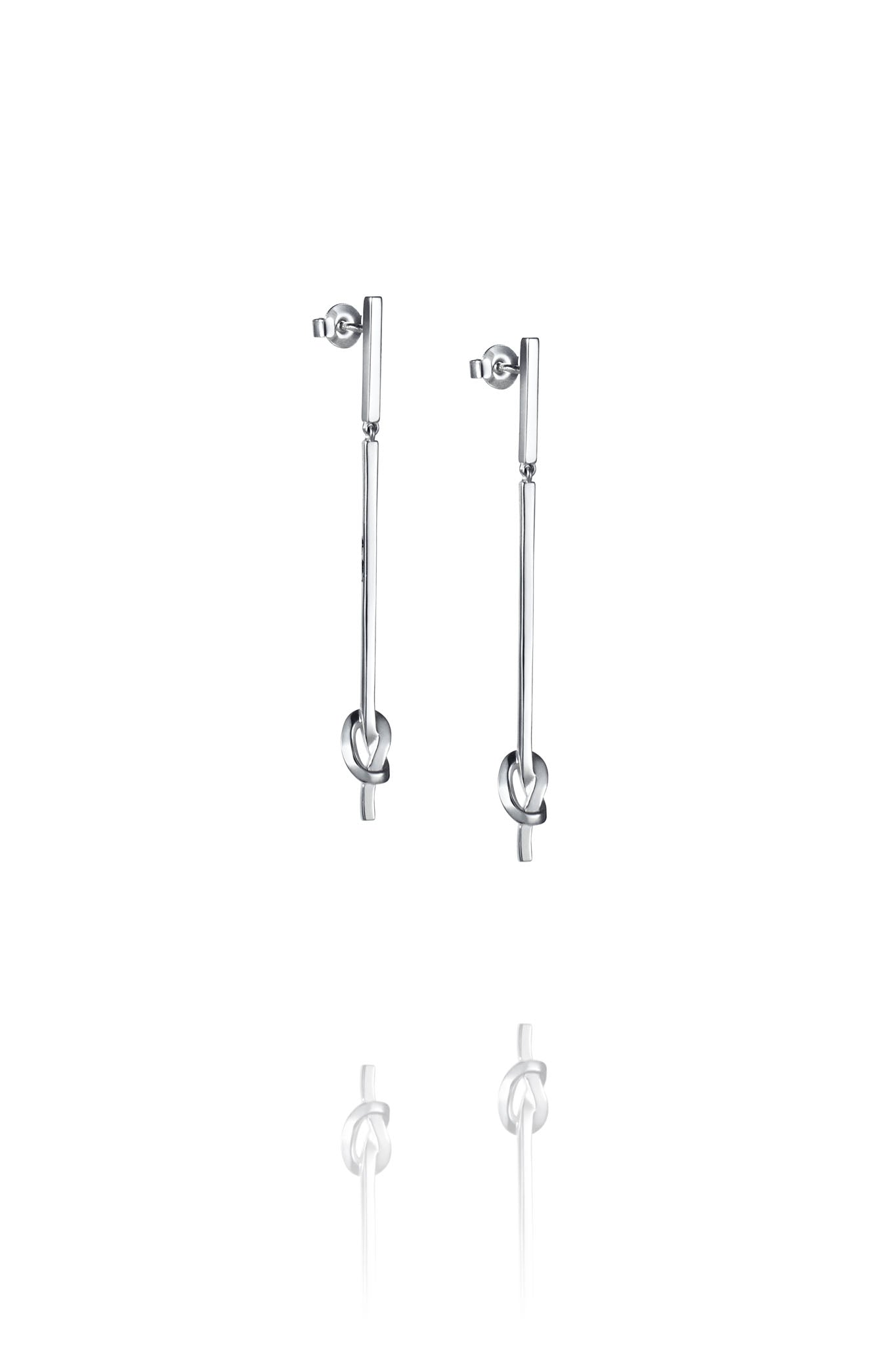 Efva Attling Love Knot Earrings hopeiset korvakorut