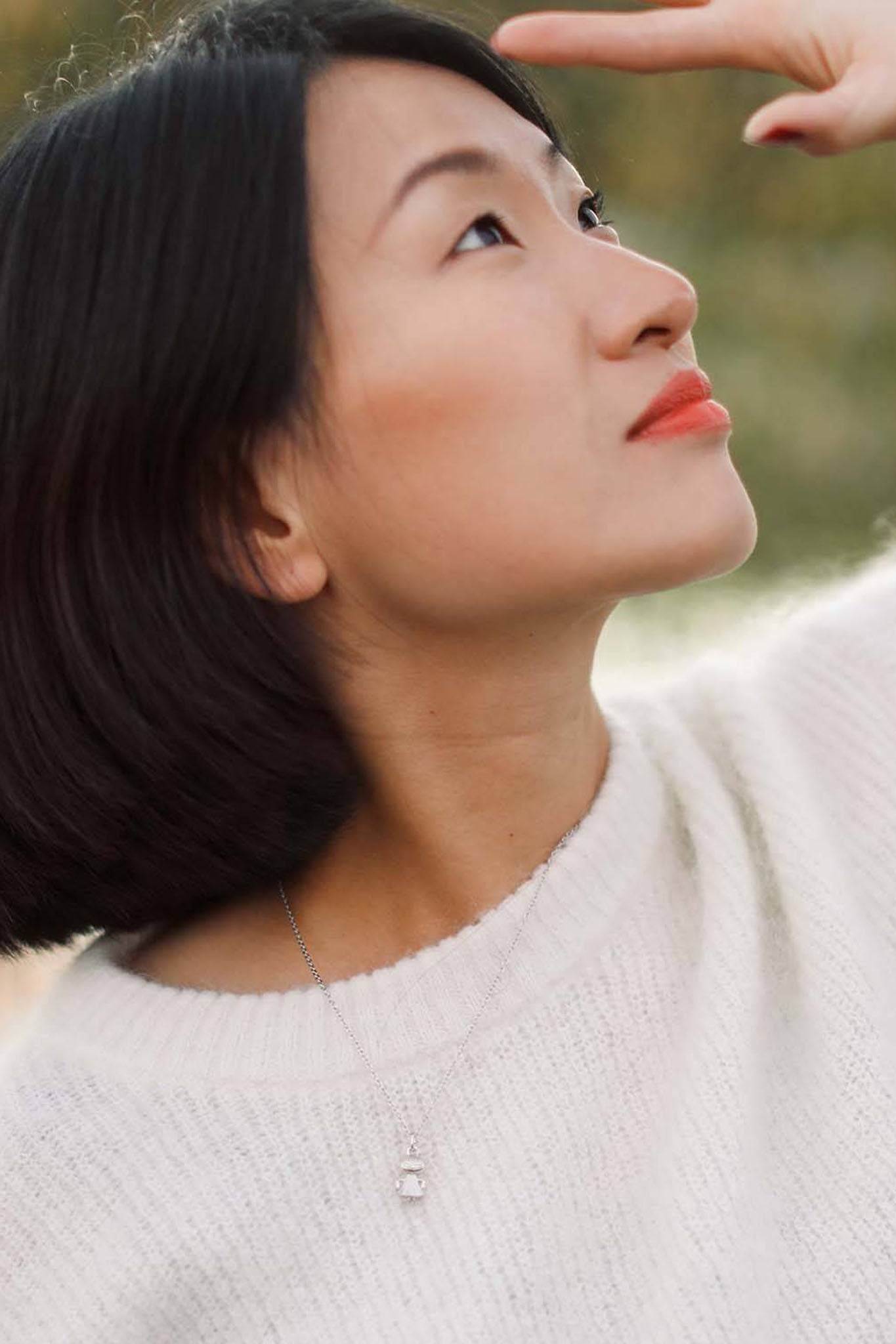 Lumoava x Moomin Pikku Myy hopeinen kaulakoru Säädettävä:45/50cm