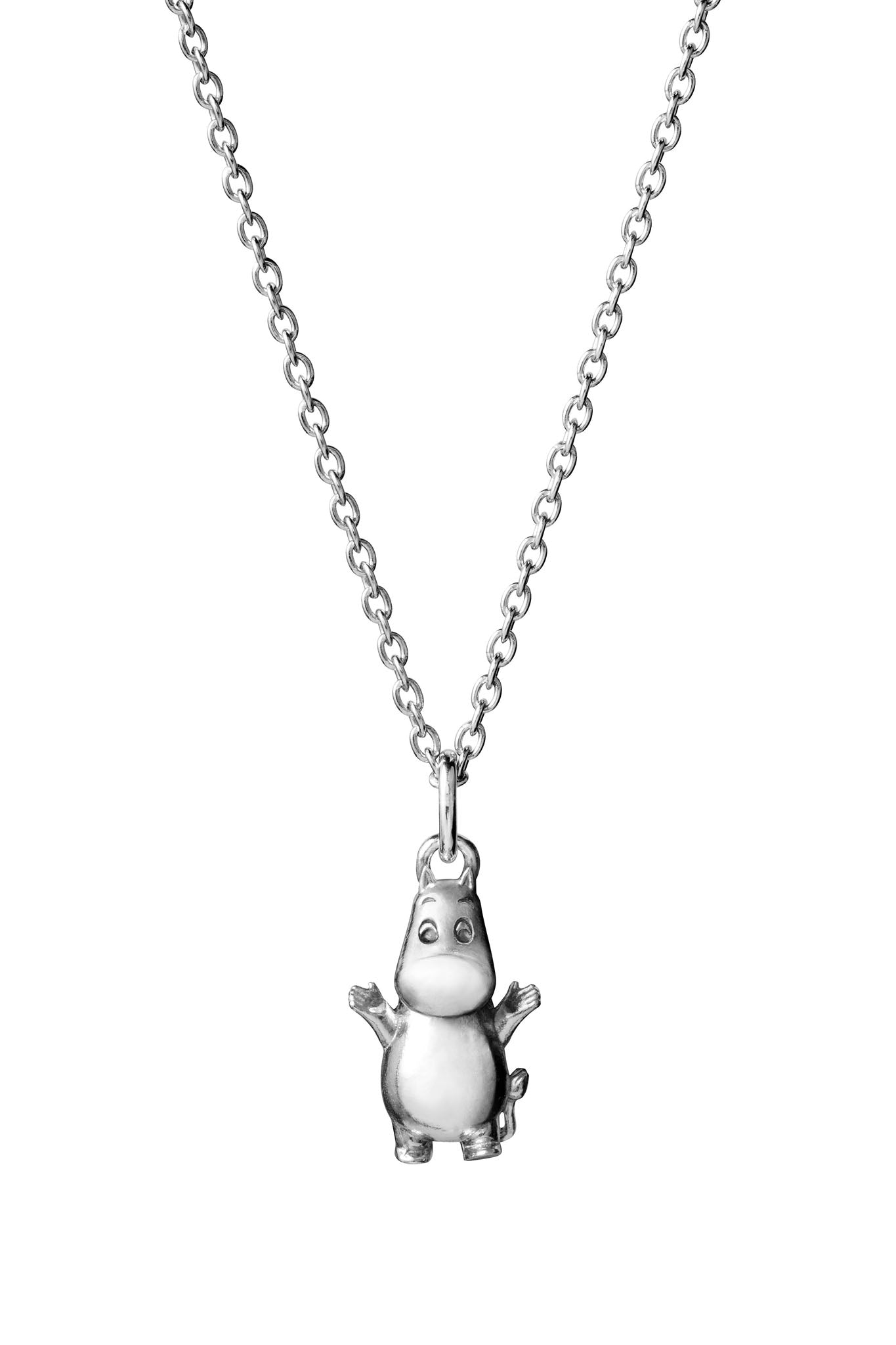 Lumoava x Moomin Muumipeikko hopeinen kaulakoru Säädettävä:45/50cm