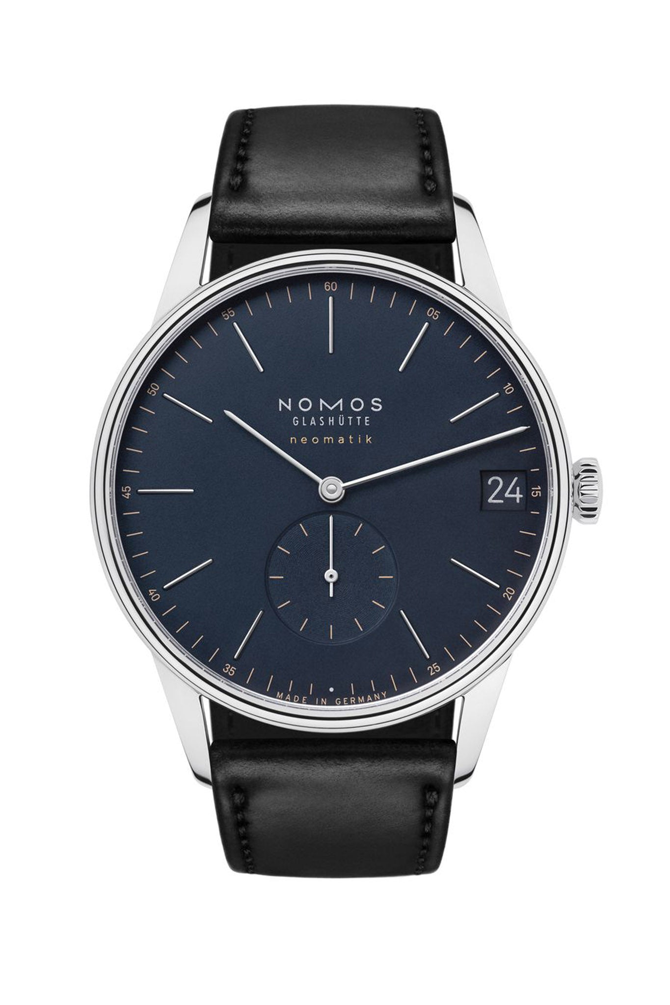 Nomos Glashütte Glashütte Orion Neomatik 41 Date Midnight Blue rannekello