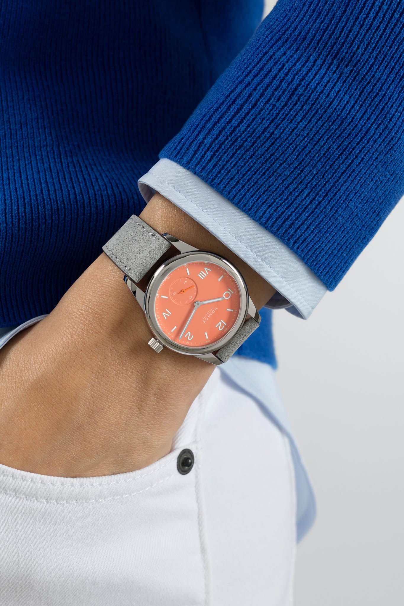 Nomos Glashütte Club Campus 36 Cream Coral rannekello