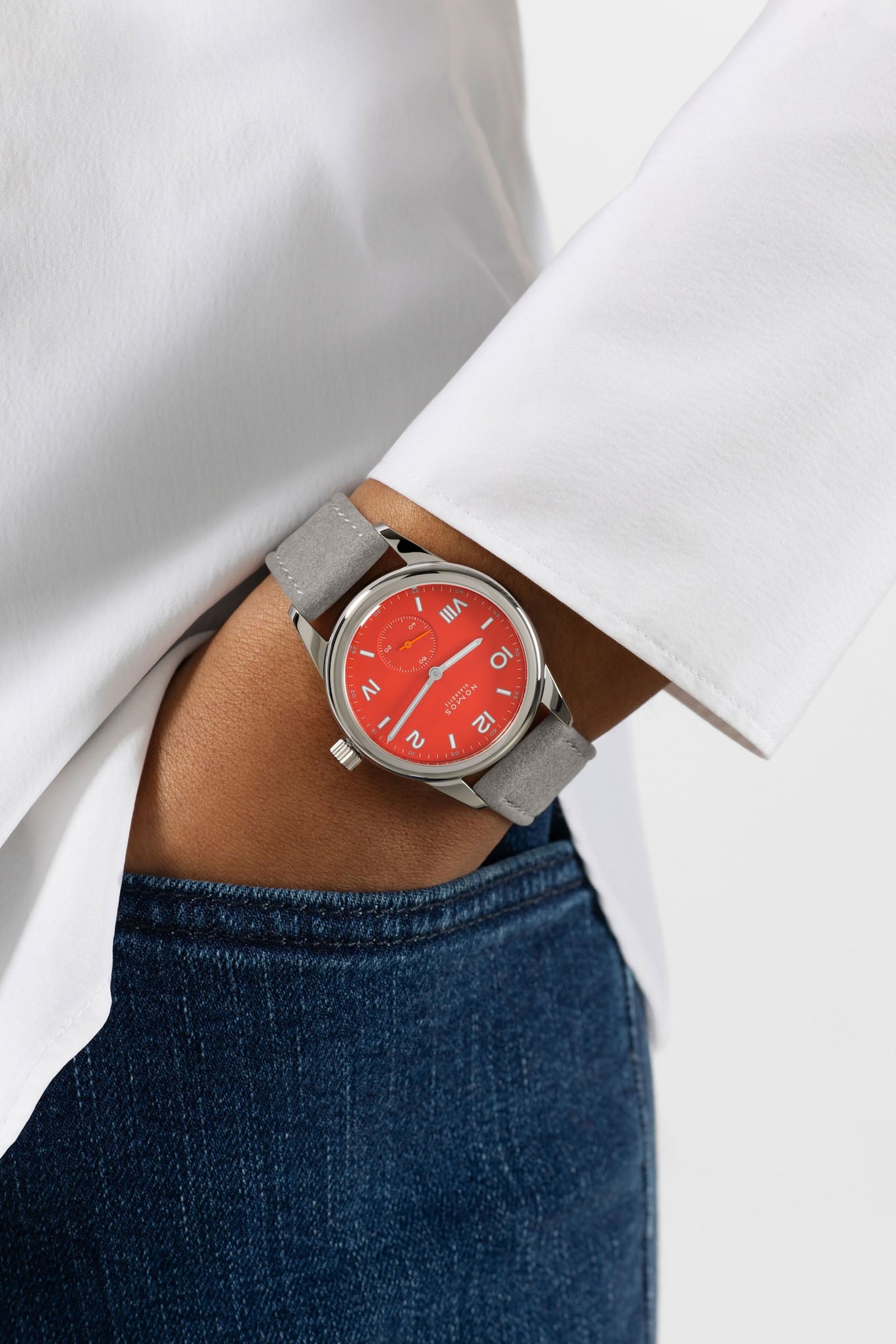 Nomos Glashütte Club Campus 36 Nonstop Red rannekello