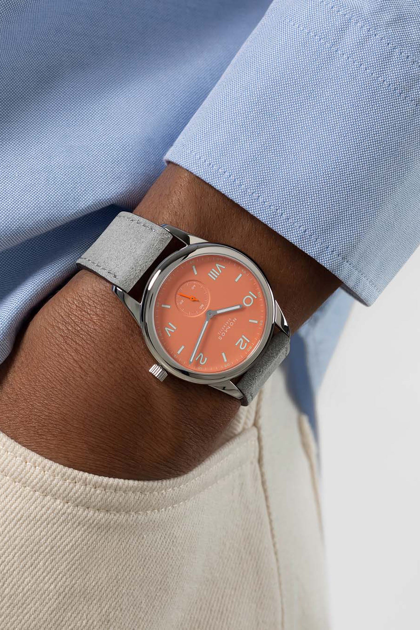 Nomos Club Campus 38 Cream Coral rannekello Default Title