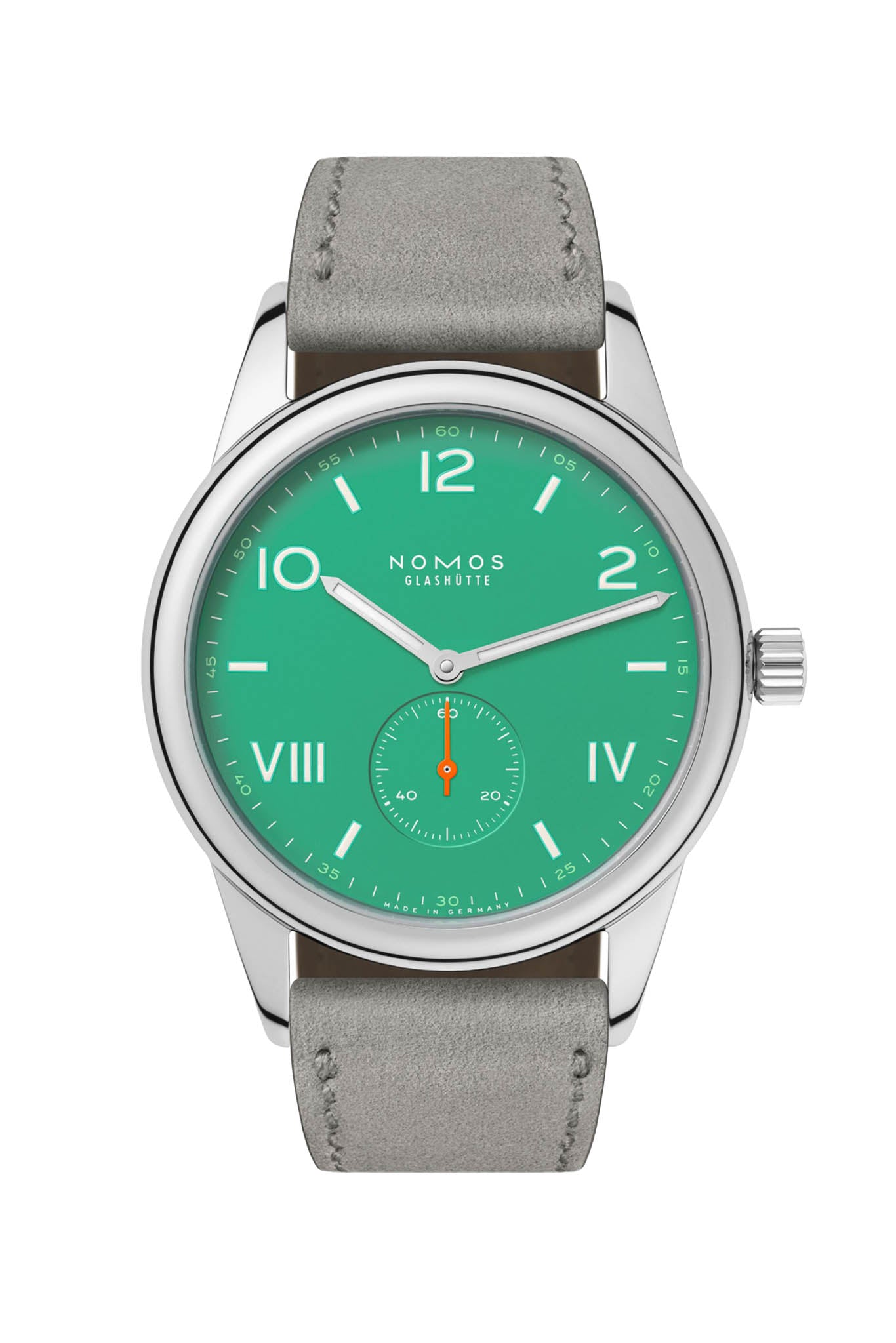 Nomos Glashütte Club Campus 38 Electric Green rannekello