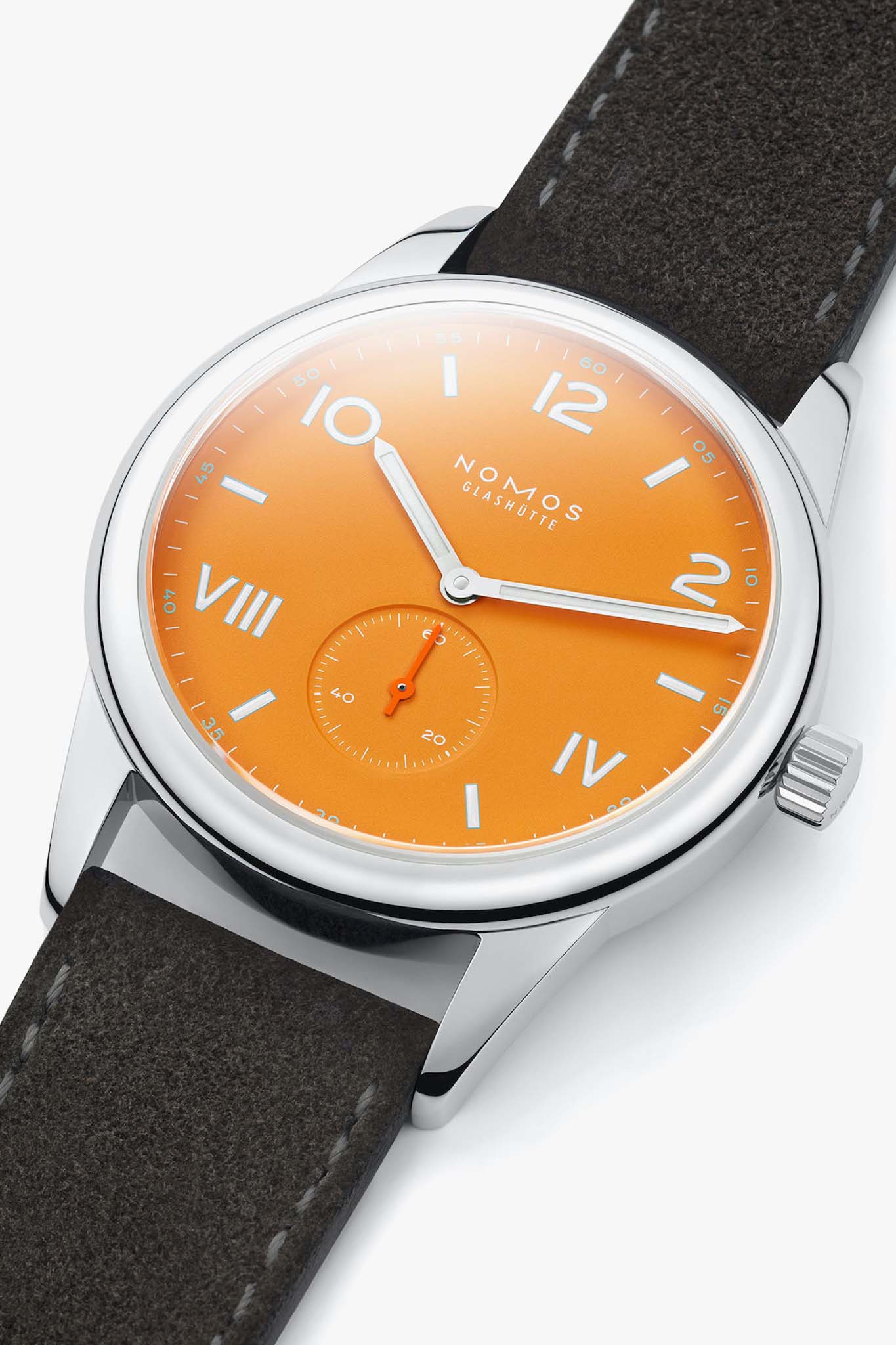 Nomos Glashütte Club Campus 38 Future Orange rannekello