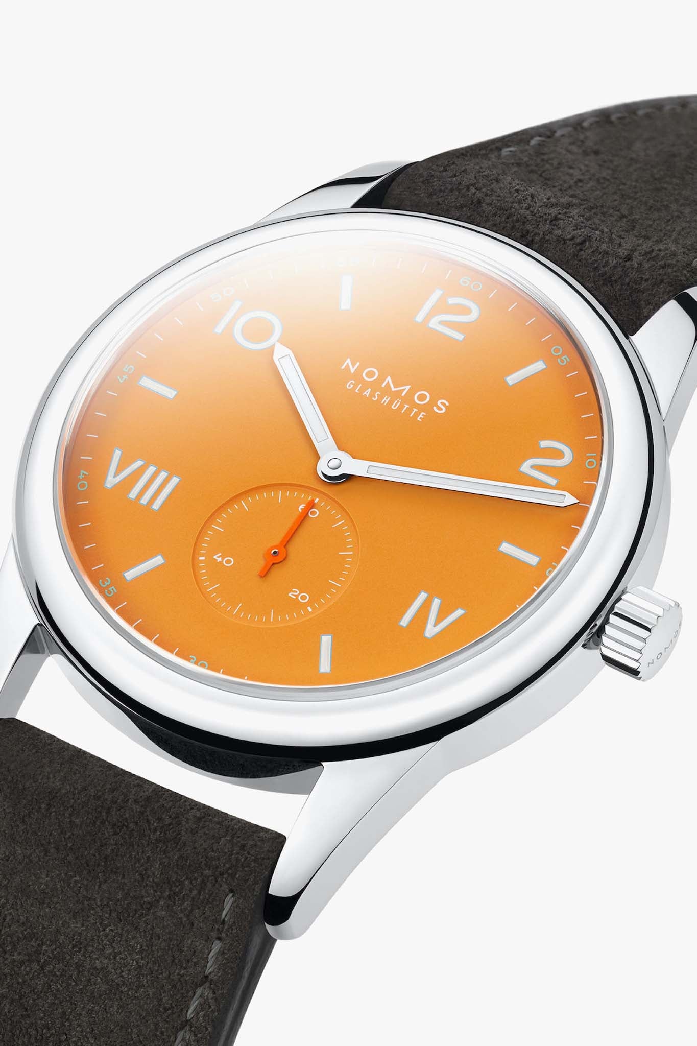Nomos Glashütte Club Campus 38 Future Orange rannekello
