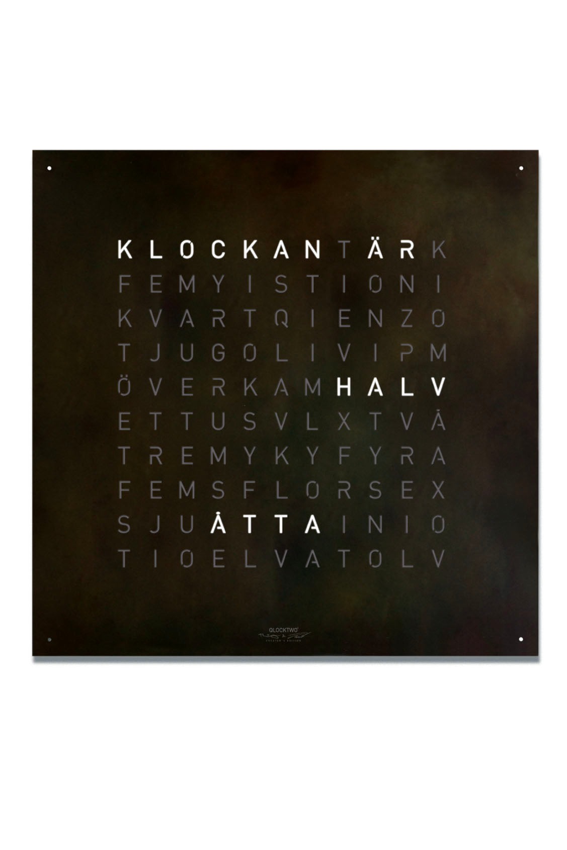 Qlocktwo Classic Creators Edition Raw Iron kello Default Title