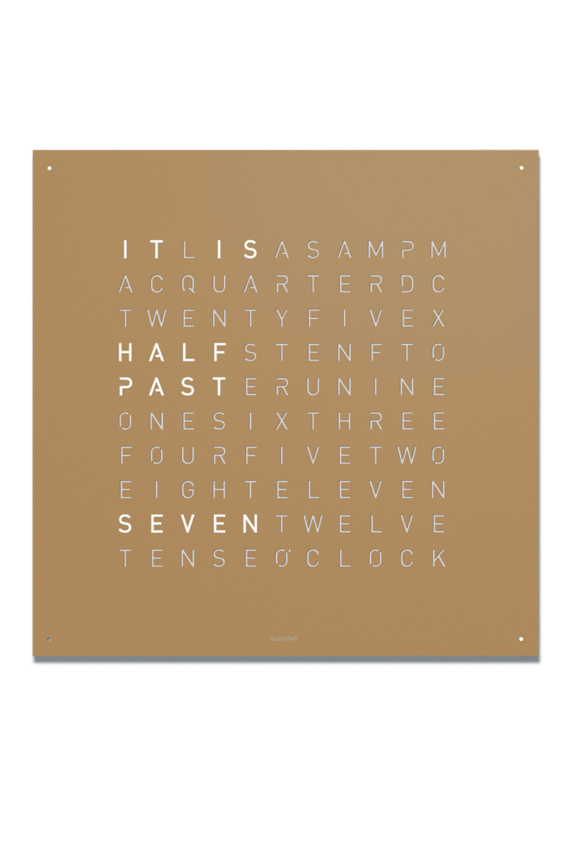 Qlocktwo Classic Steel Hazelnut kello Default Title