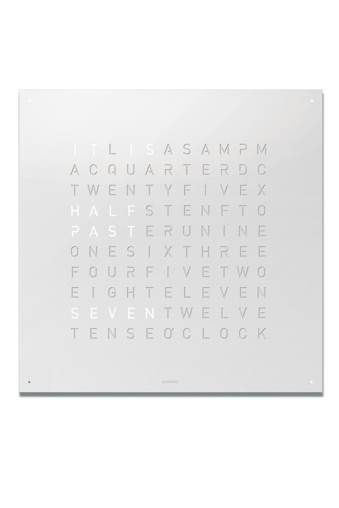 Qlocktwo Classic Steel White Pepper kello Default Title