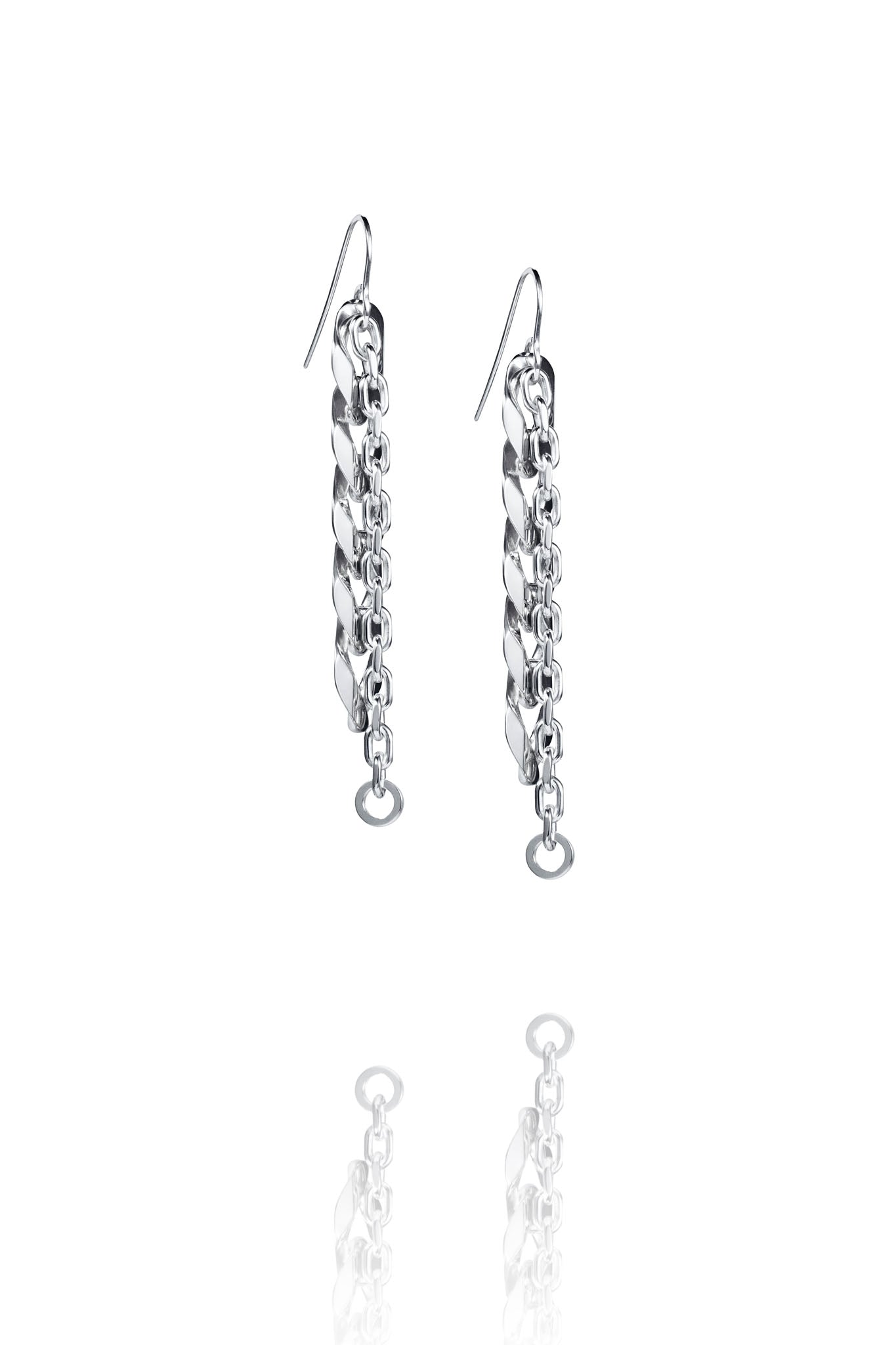 Efva Attling Rock My Chain Earrings hopeiset korvakorut