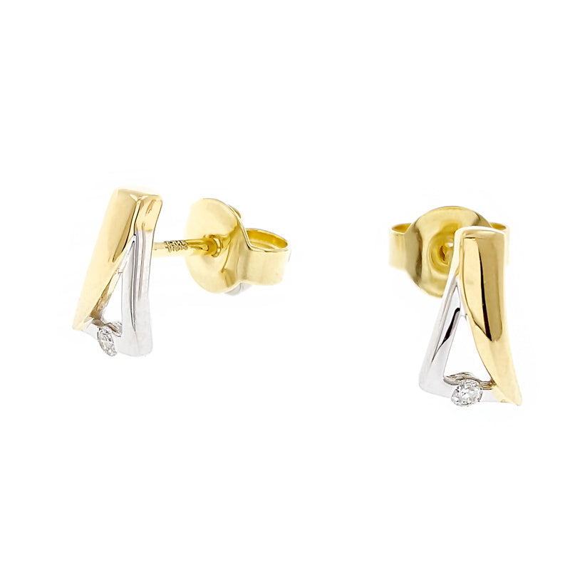 Jakauma kultaiset timanttikorvakorut