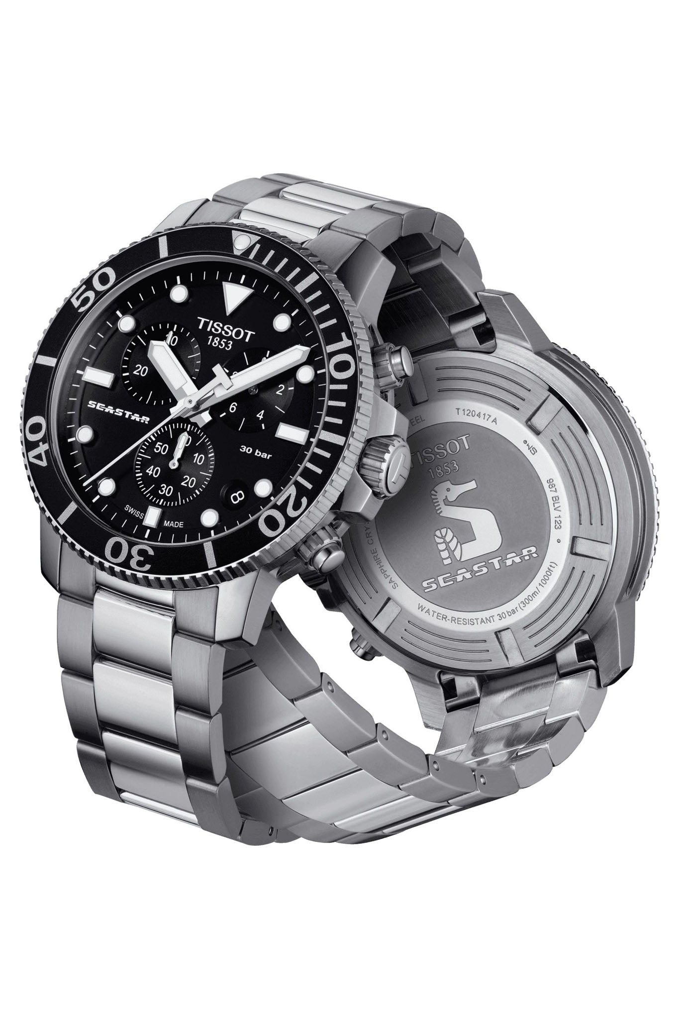 Tissot Seastar 1000 Chronograph miesten rannekello Default Title