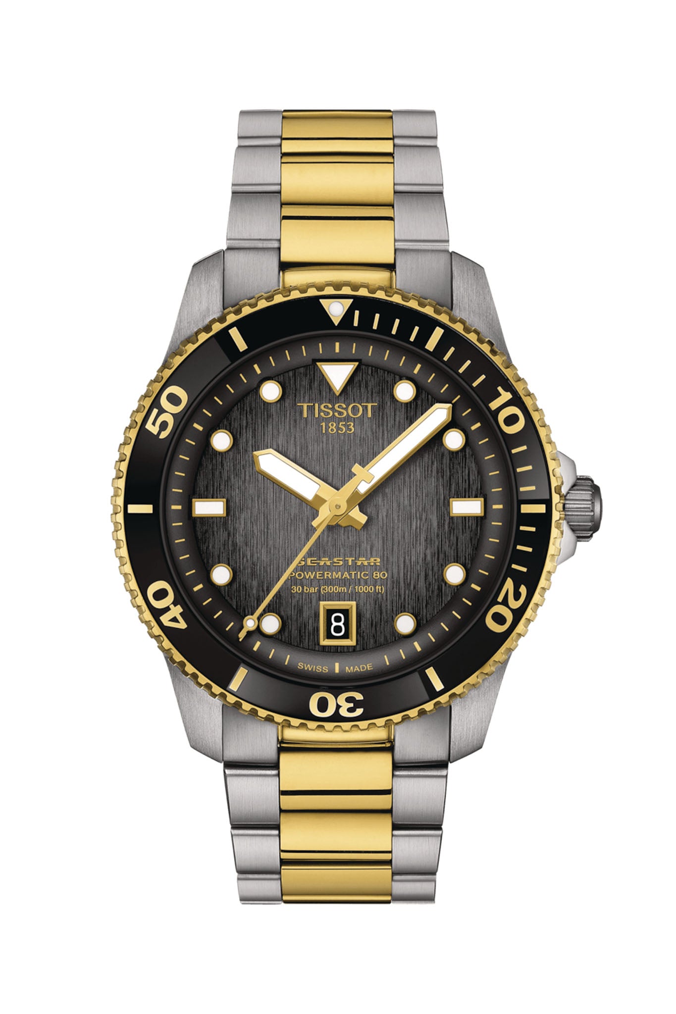 Tissot Seastar 1000 Powermatic 80, 40mm rannekello