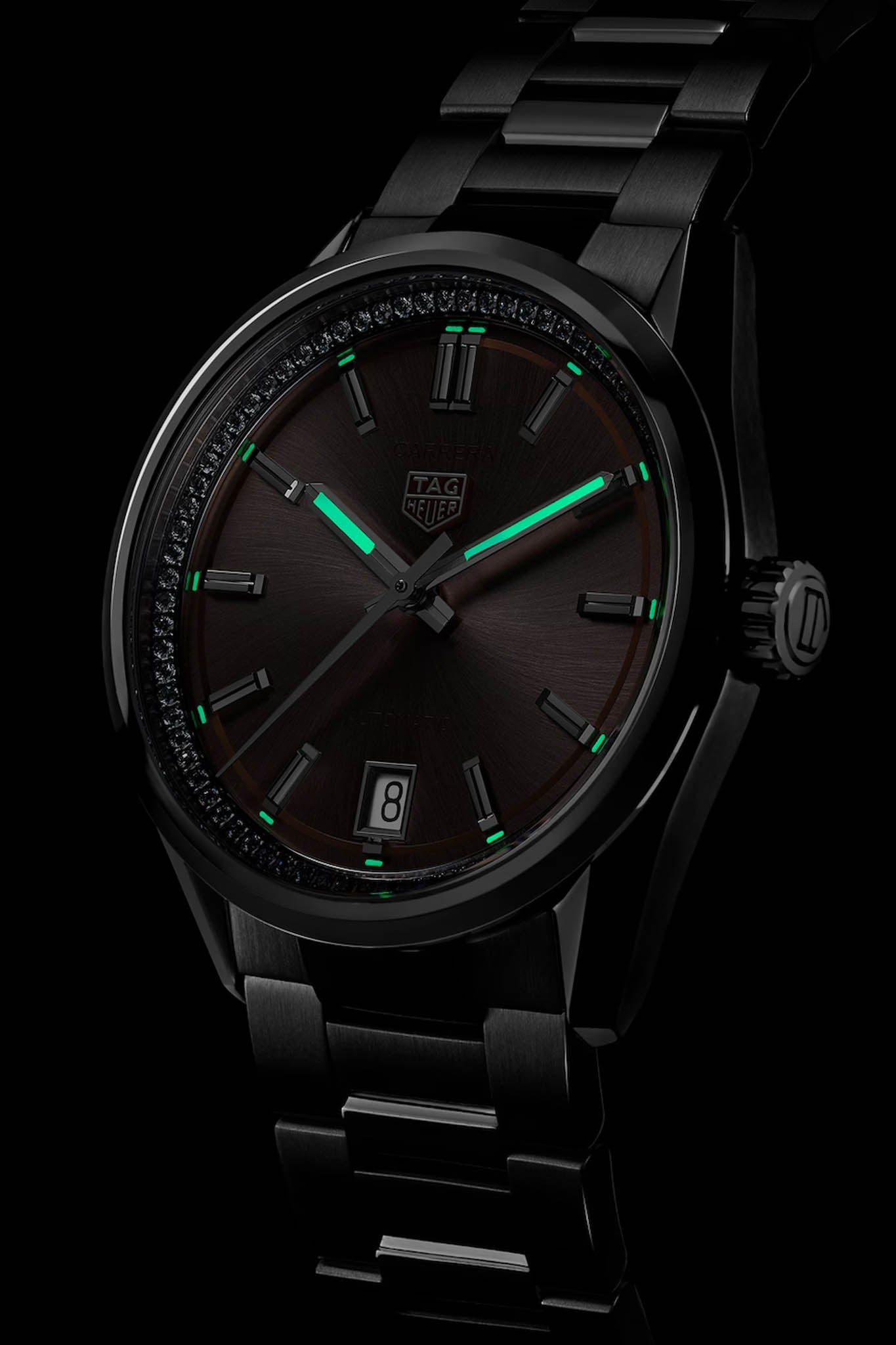 TAG Heuer Carrera Date 36 Diamond Flange naisten rannekello