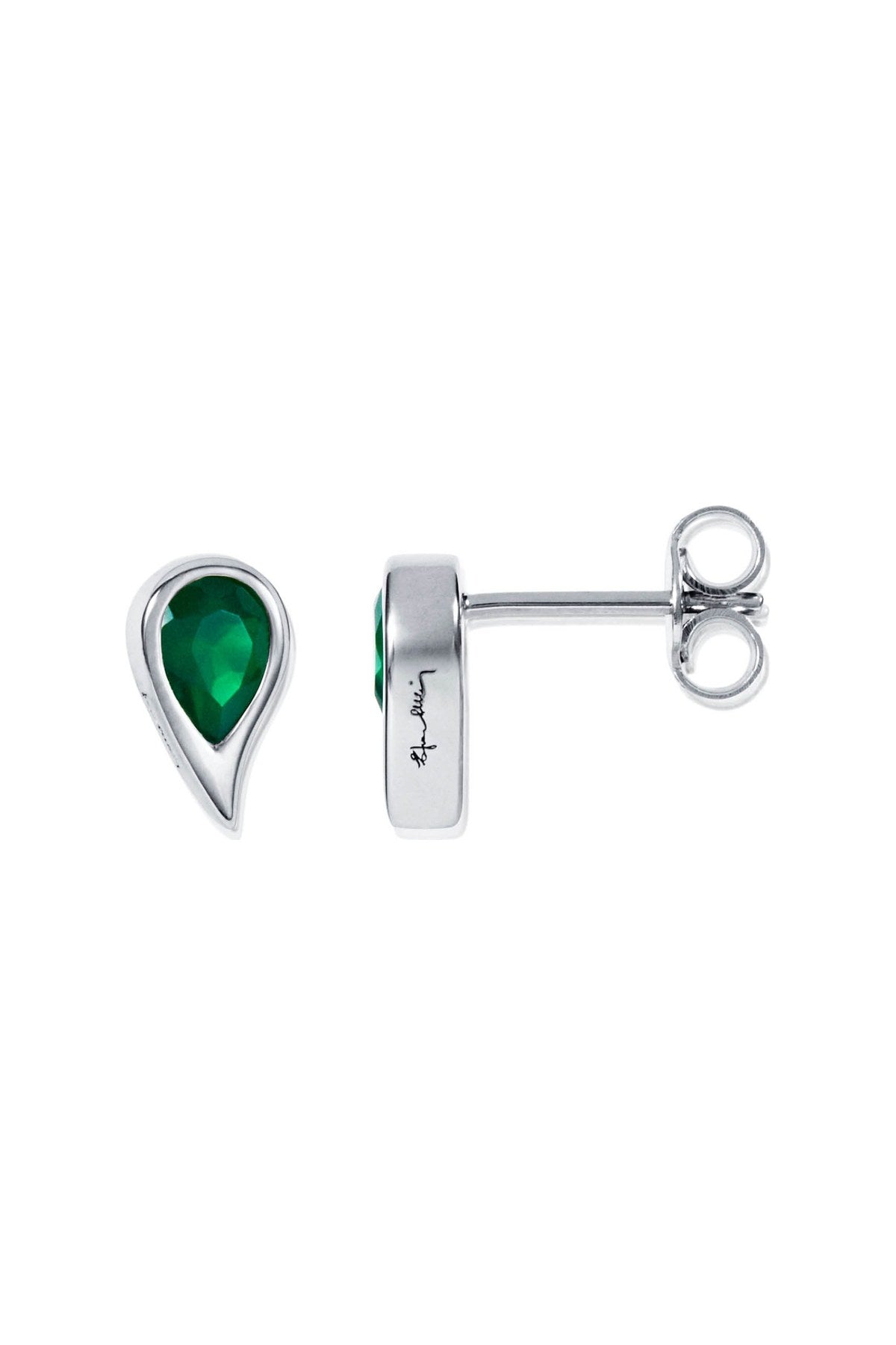 Efva Attling Sparkle Of Life Single Ear - Green hopeiset korvakorut