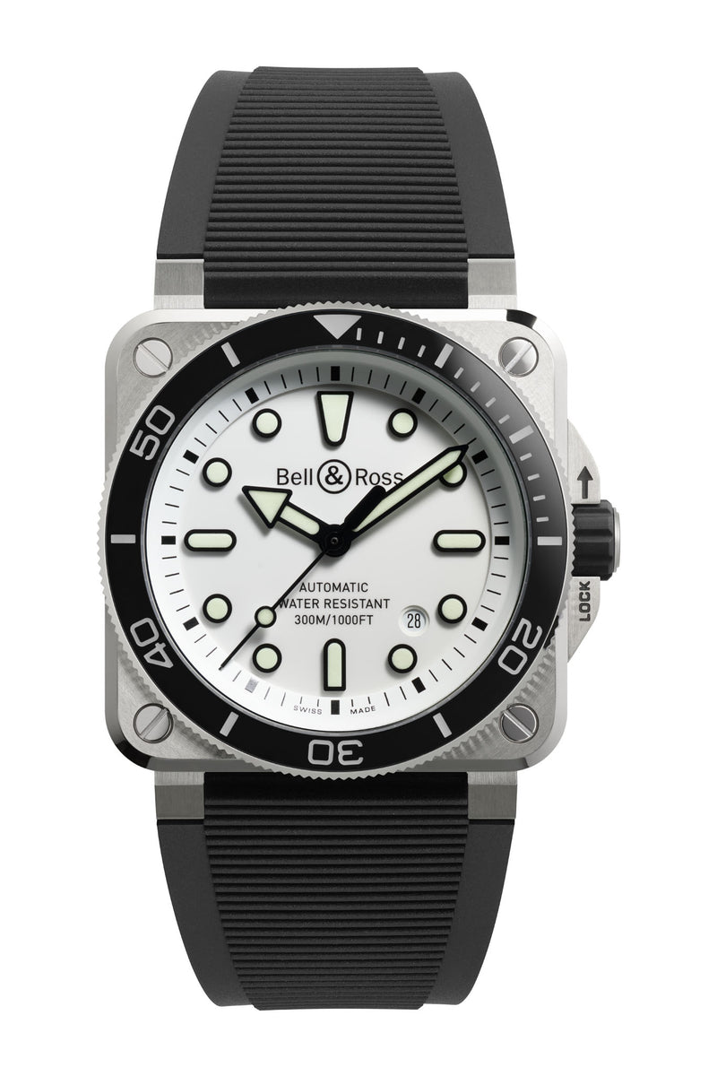 Bell & Ross BR 03 Diver White Steel rannekello BR03A-D-WH-ST/SRB tuotekuva