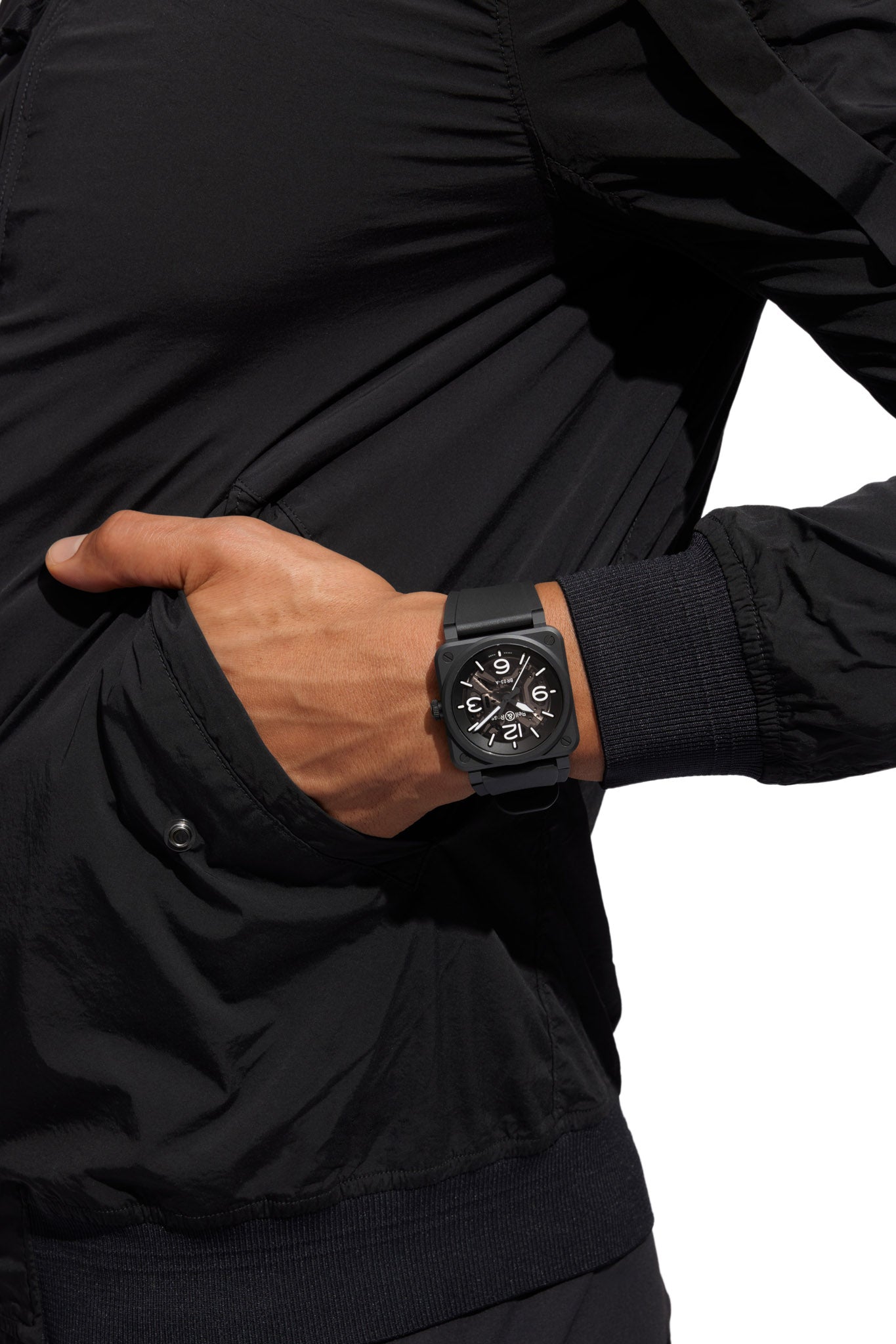 Bell & Ross BR-03 Skeleton Black Ceramic rannekello