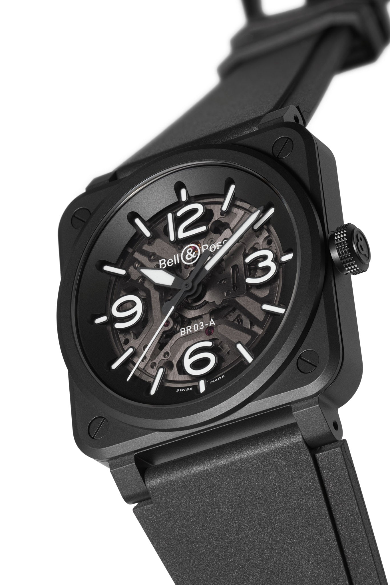 Bell & Ross BR-03 Skeleton Black Ceramic rannekello