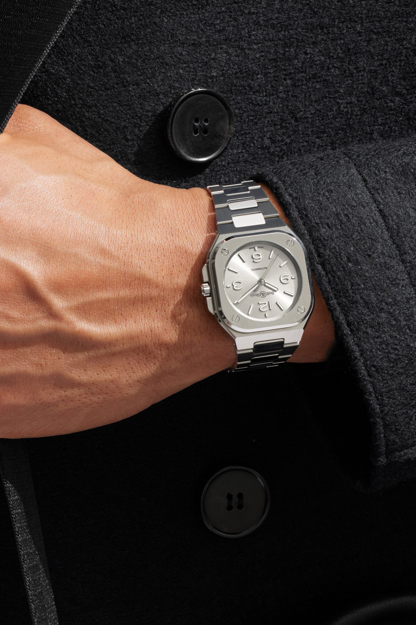 Bell & Ross BR-05 36 mm Grey Steel rannekello