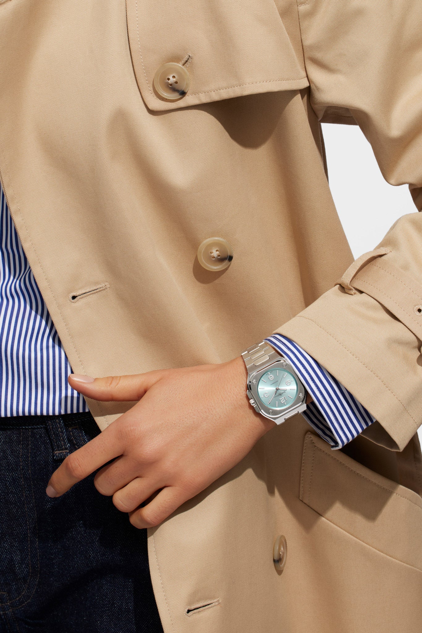Bell & Ross BR-05 36 mm Ice Blue Steel rannekello
